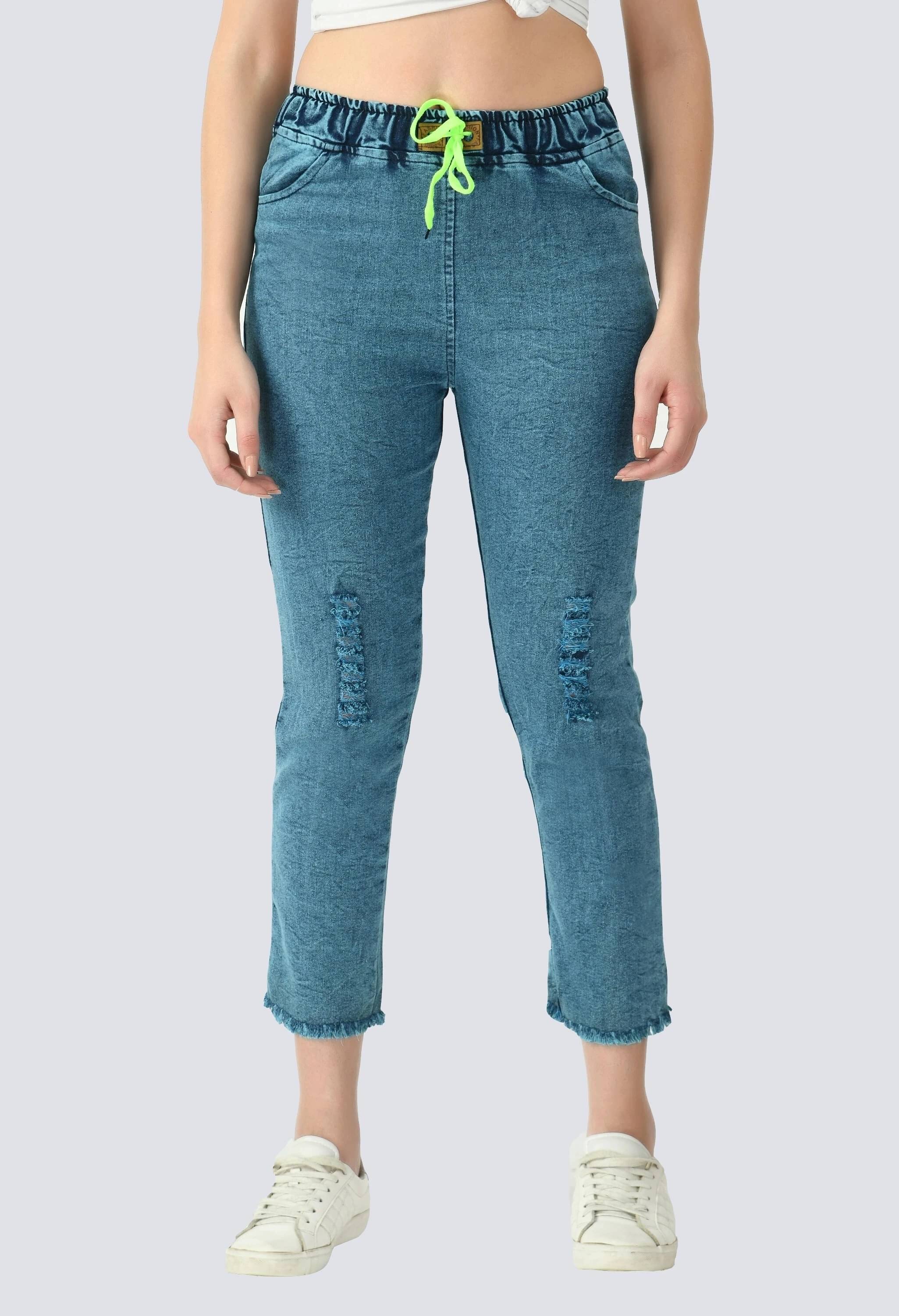     			NEUNK Women's Jogger Mid-Rise Jeans ( Dark Blue )