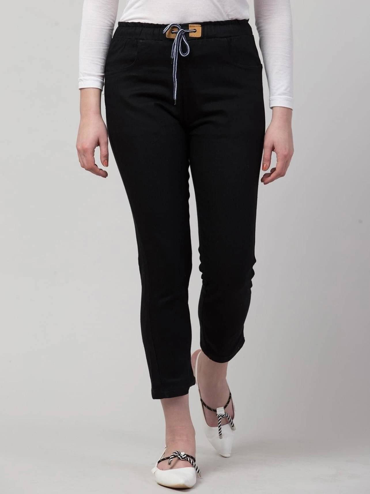     			NEUNK Women's Jogger Mid-Rise Jeans ( Black )