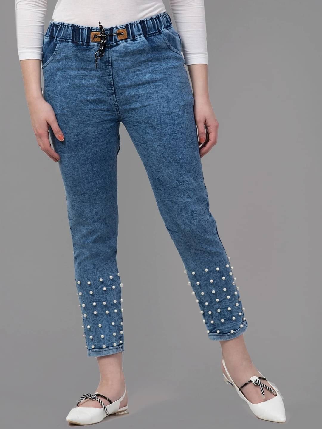     			NEUNK Women's Jogger Mid-Rise Jeans ( Blue )