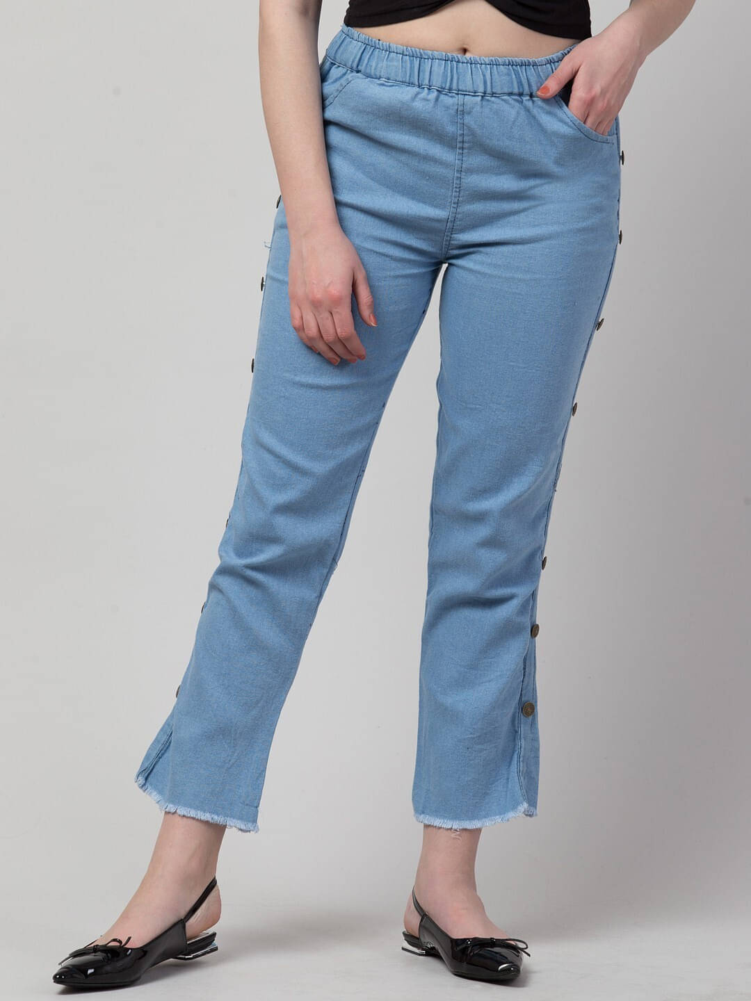     			NEUNK Women's Jogger Mid-Rise Jeans ( Blue )