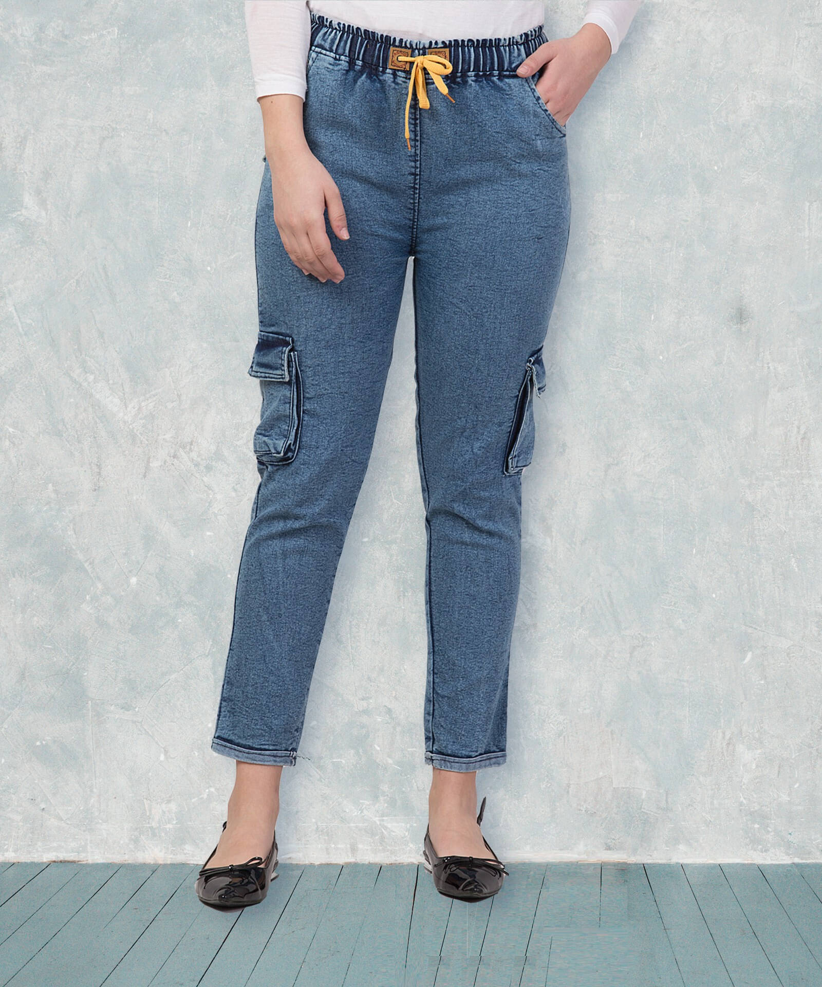     			NEUNK Women's Jogger Mid-Rise Jeans ( Blue )