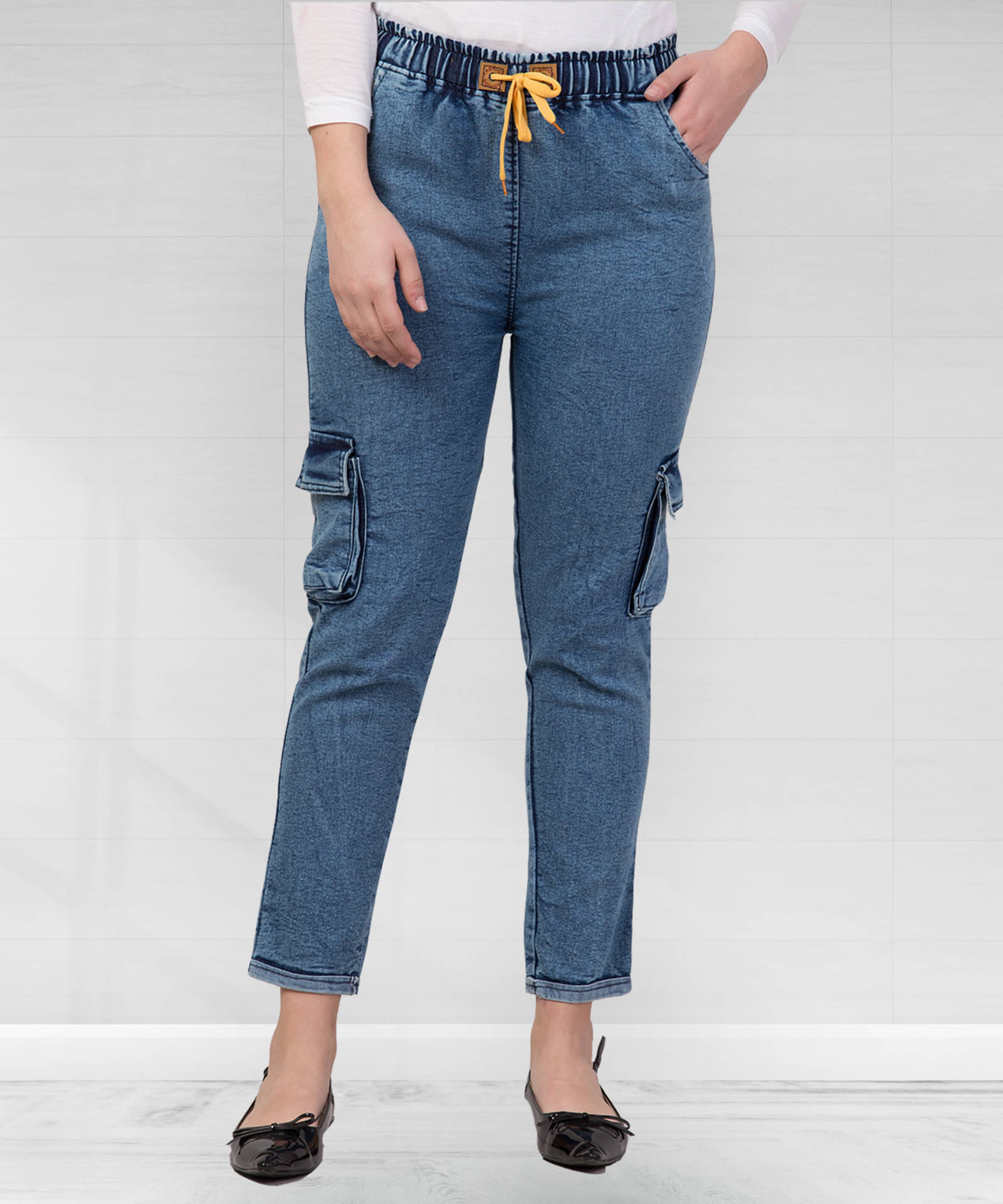     			NEUNK Women's Jogger Mid-Rise Jeans ( Blue )