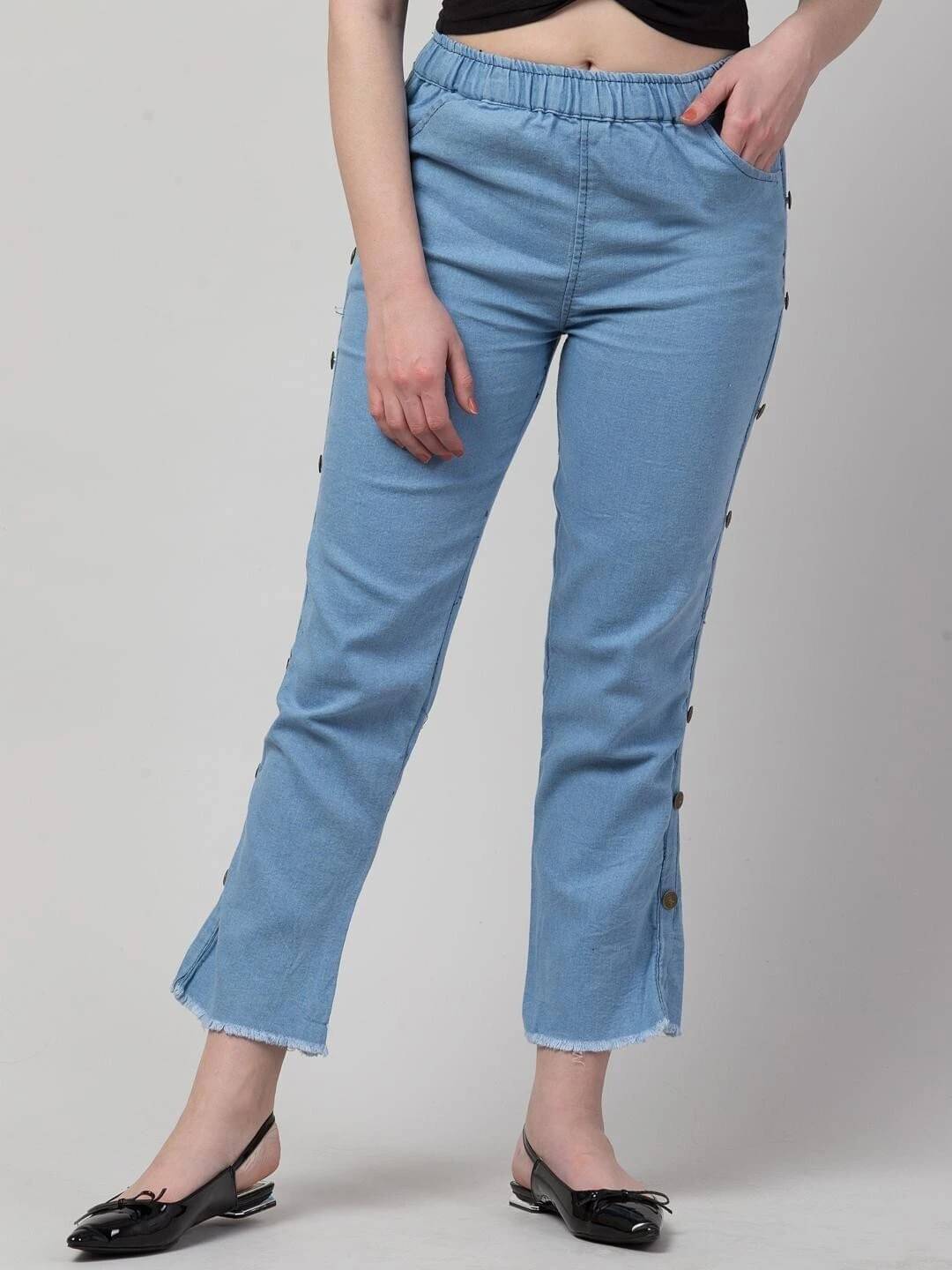     			NEUNK Women's Jogger Mid-Rise Jeans ( Blue )