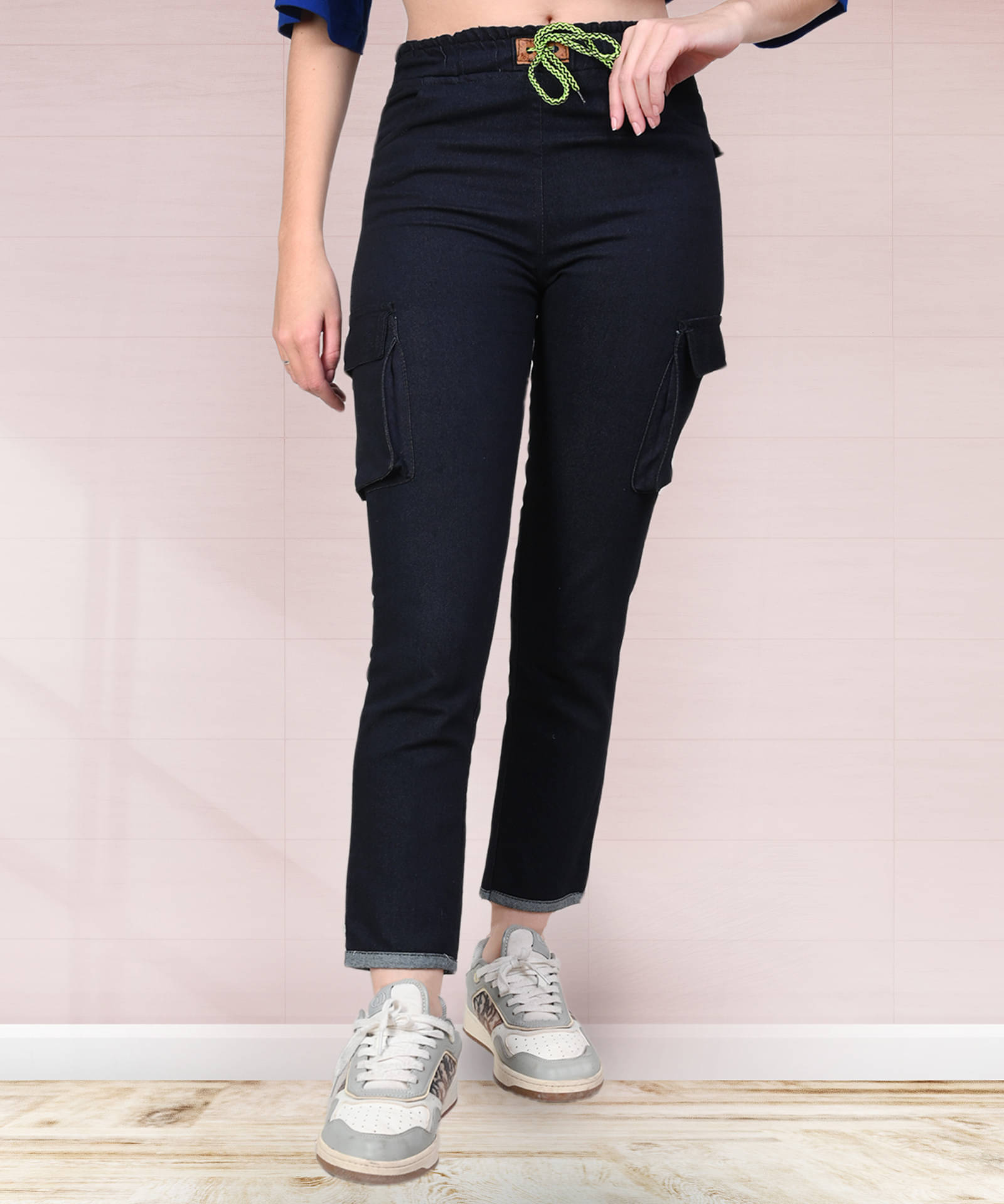     			NEUNK Women's Jogger Mid-Rise Jeans ( Blue )