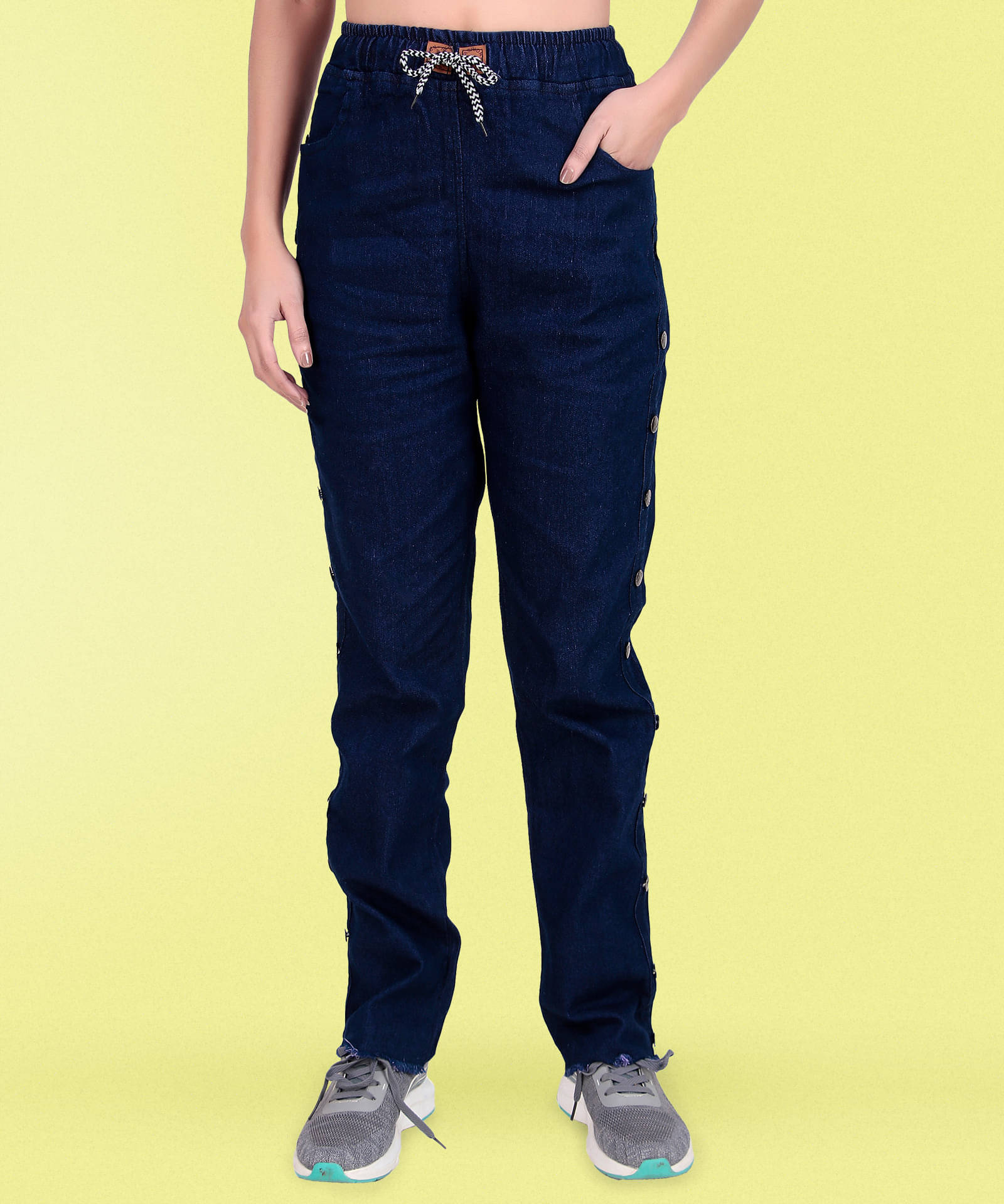     			NEUNK Women's Regular Fit Mid-Rise Jeans ( Dark Blue )