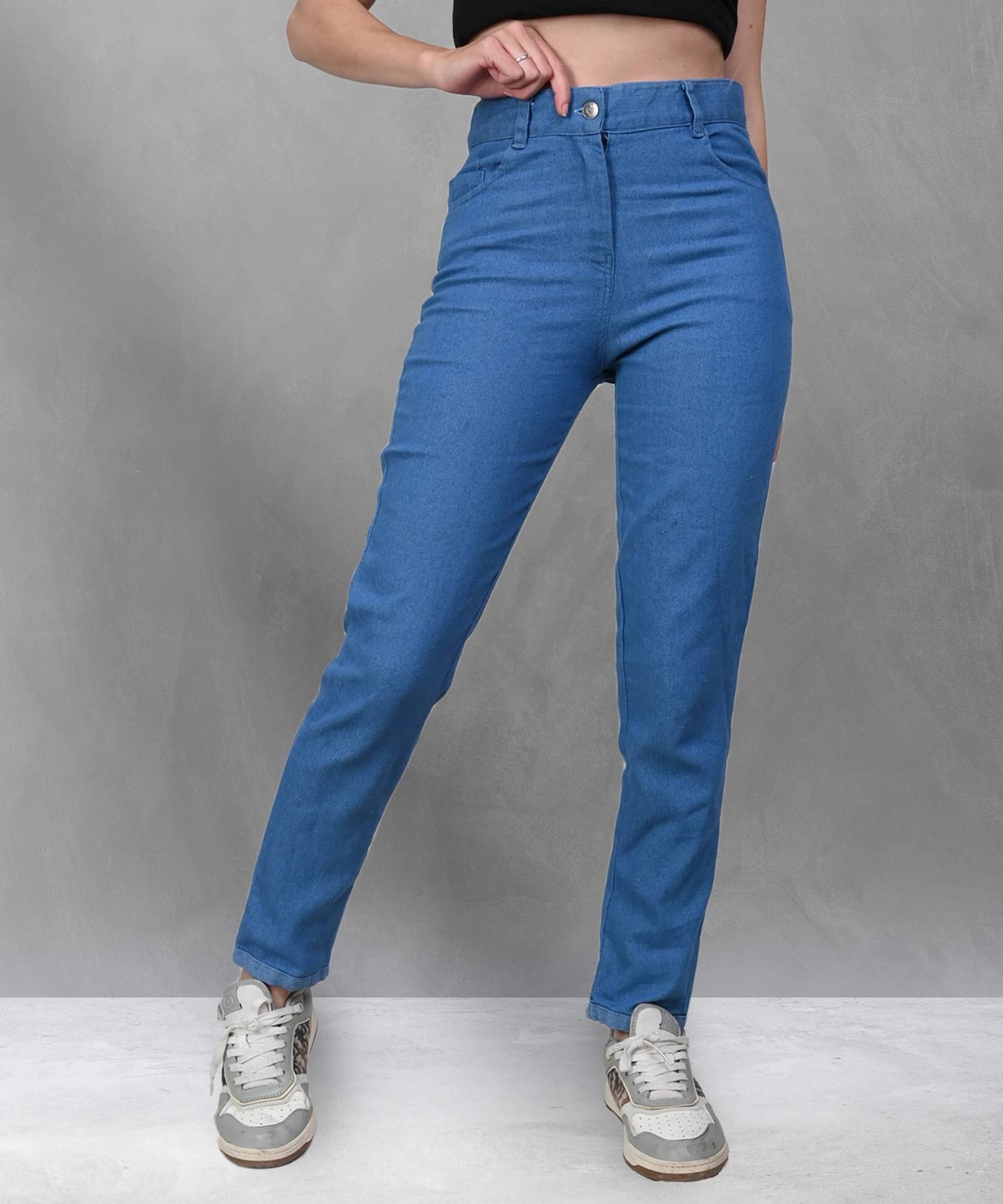     			NEUNK Women's Regular Fit Mid-Rise Jeans ( Light Blue )