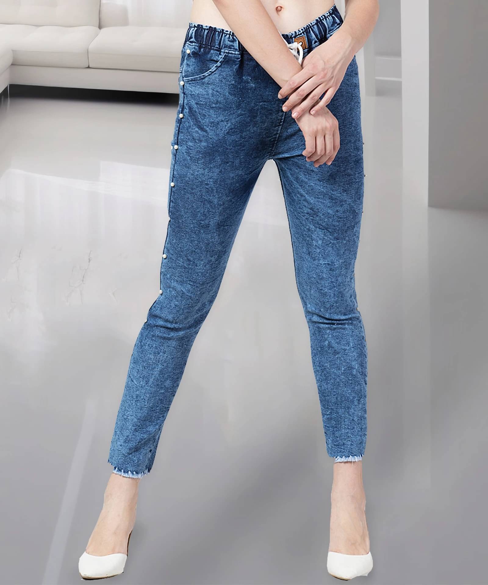    			NEUNK Women's Regular Fit Mid-Rise Jeans ( Blue )