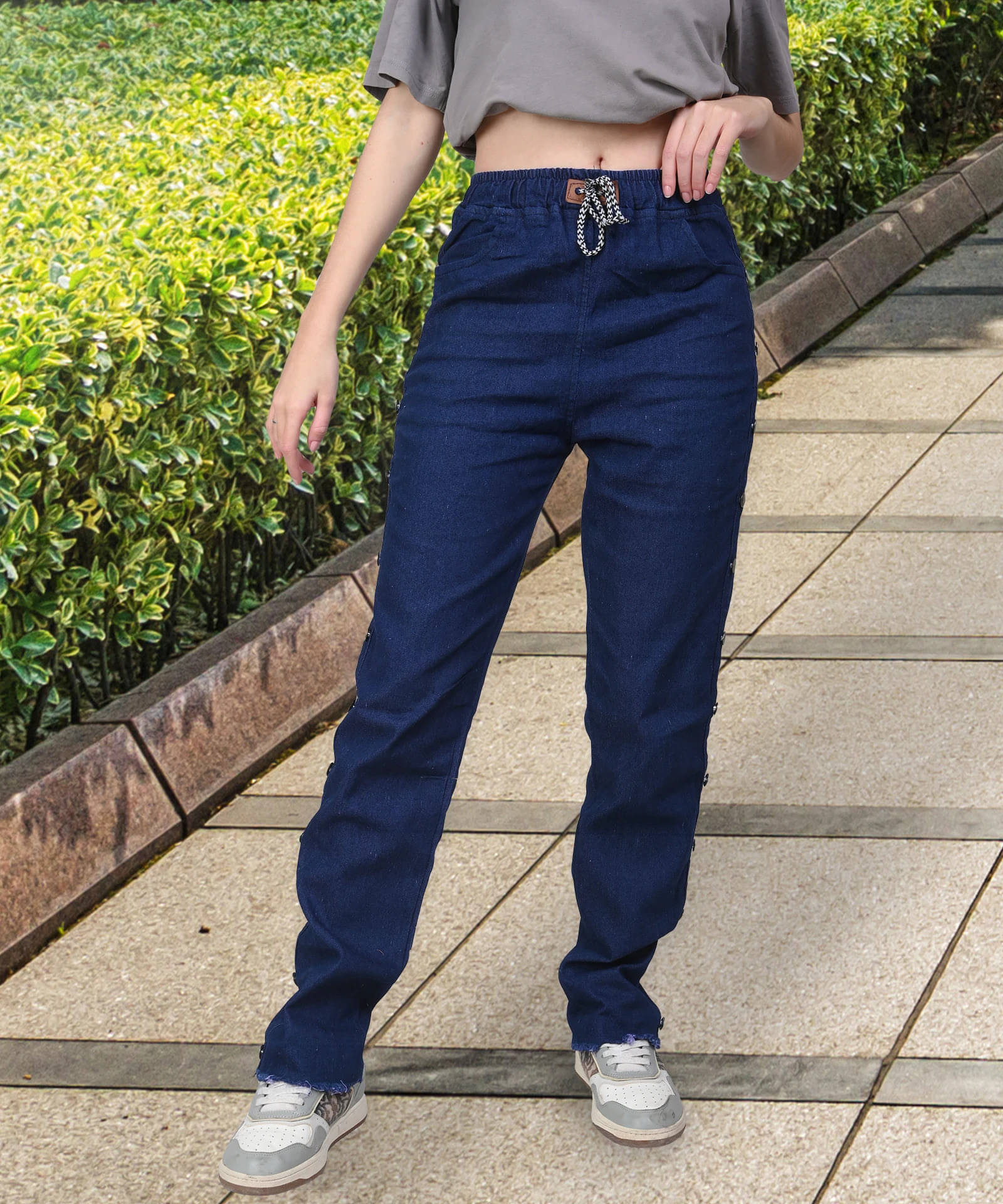     			NEUNK Women's Regular Fit Mid-Rise Jeans ( Dark Blue )