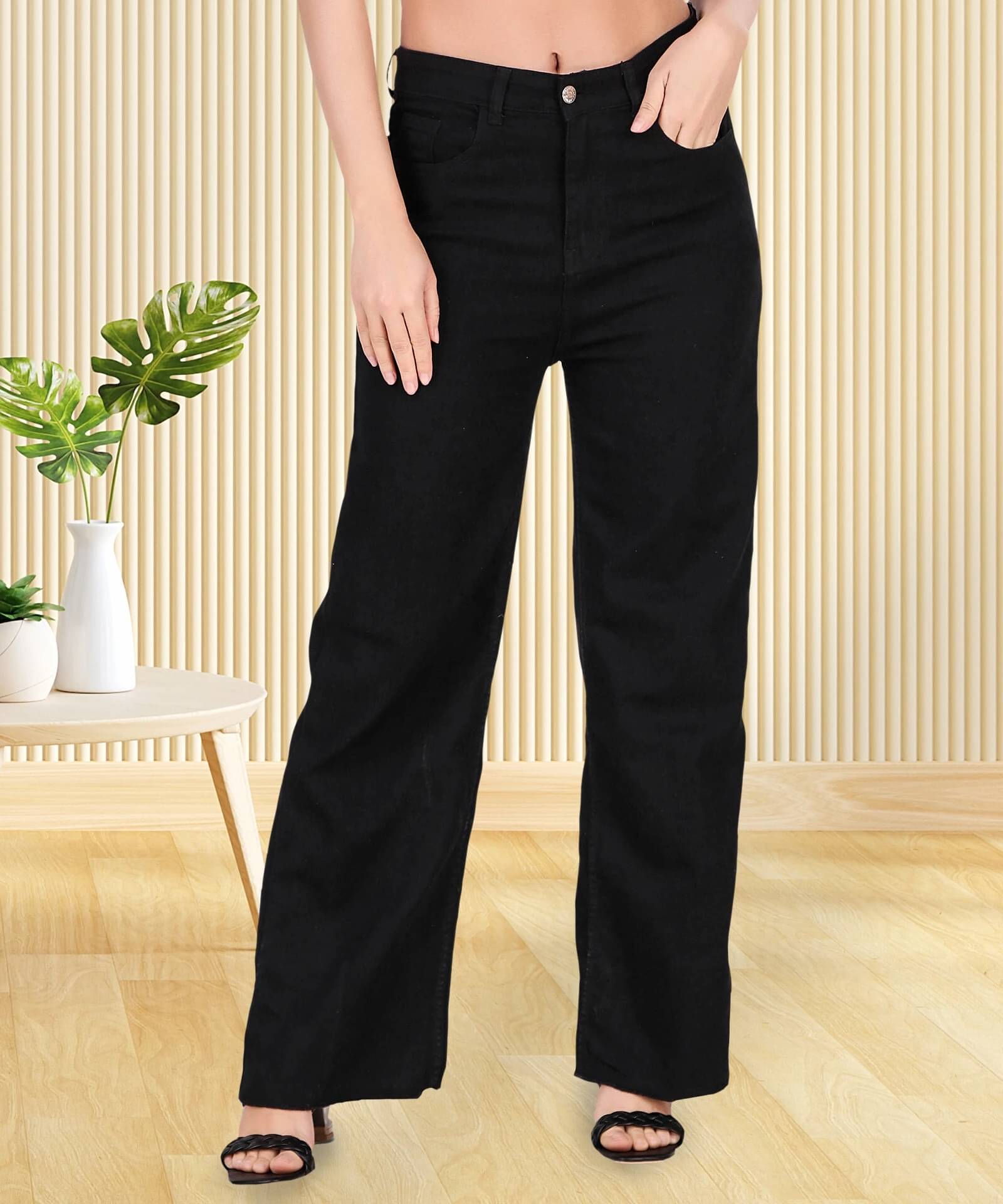     			NEUNK Women's Regular Fit Mid-Rise Jeans ( Black )