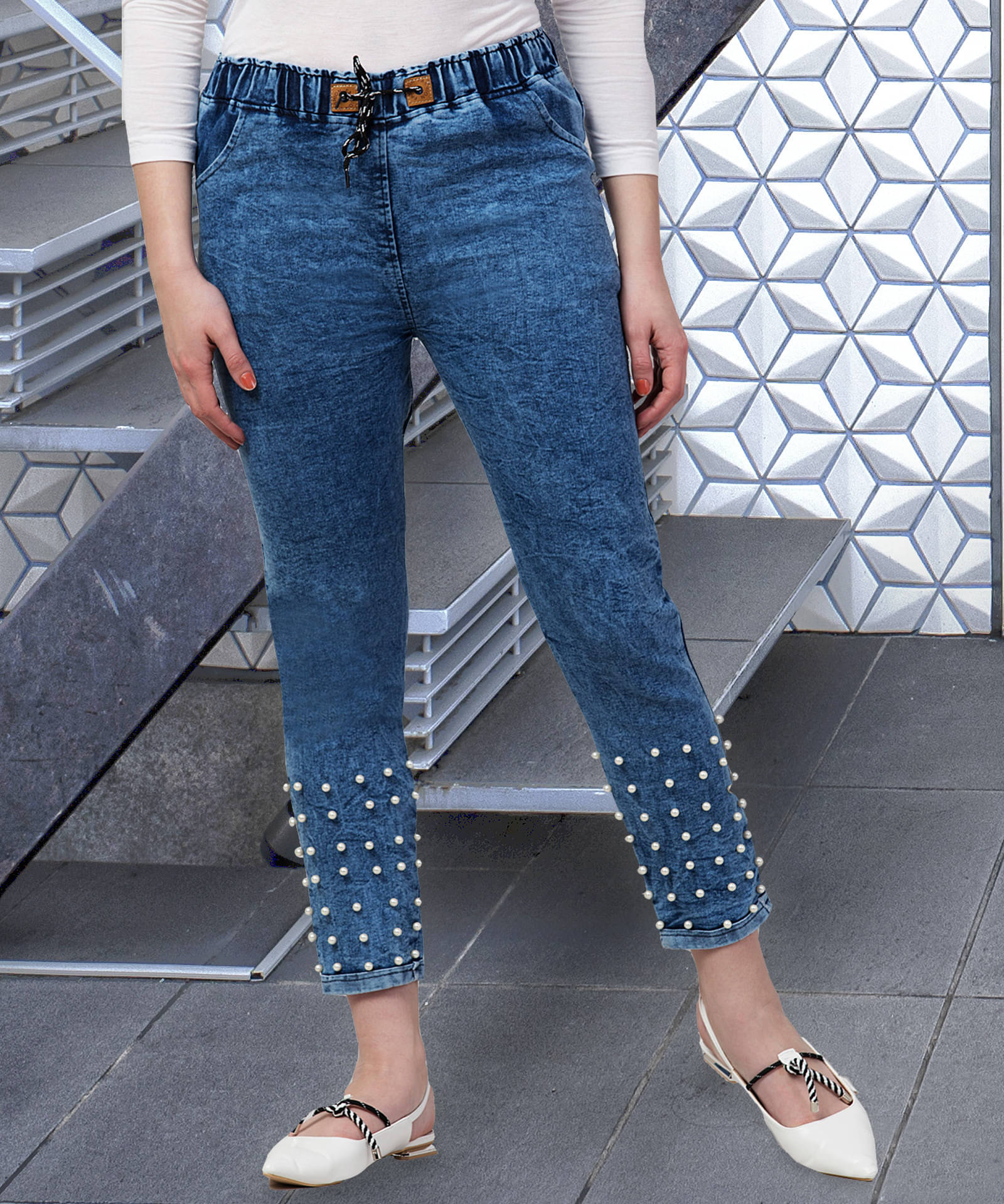     			NEUNK Women's Regular Fit Mid-Rise Jeans ( Blue )