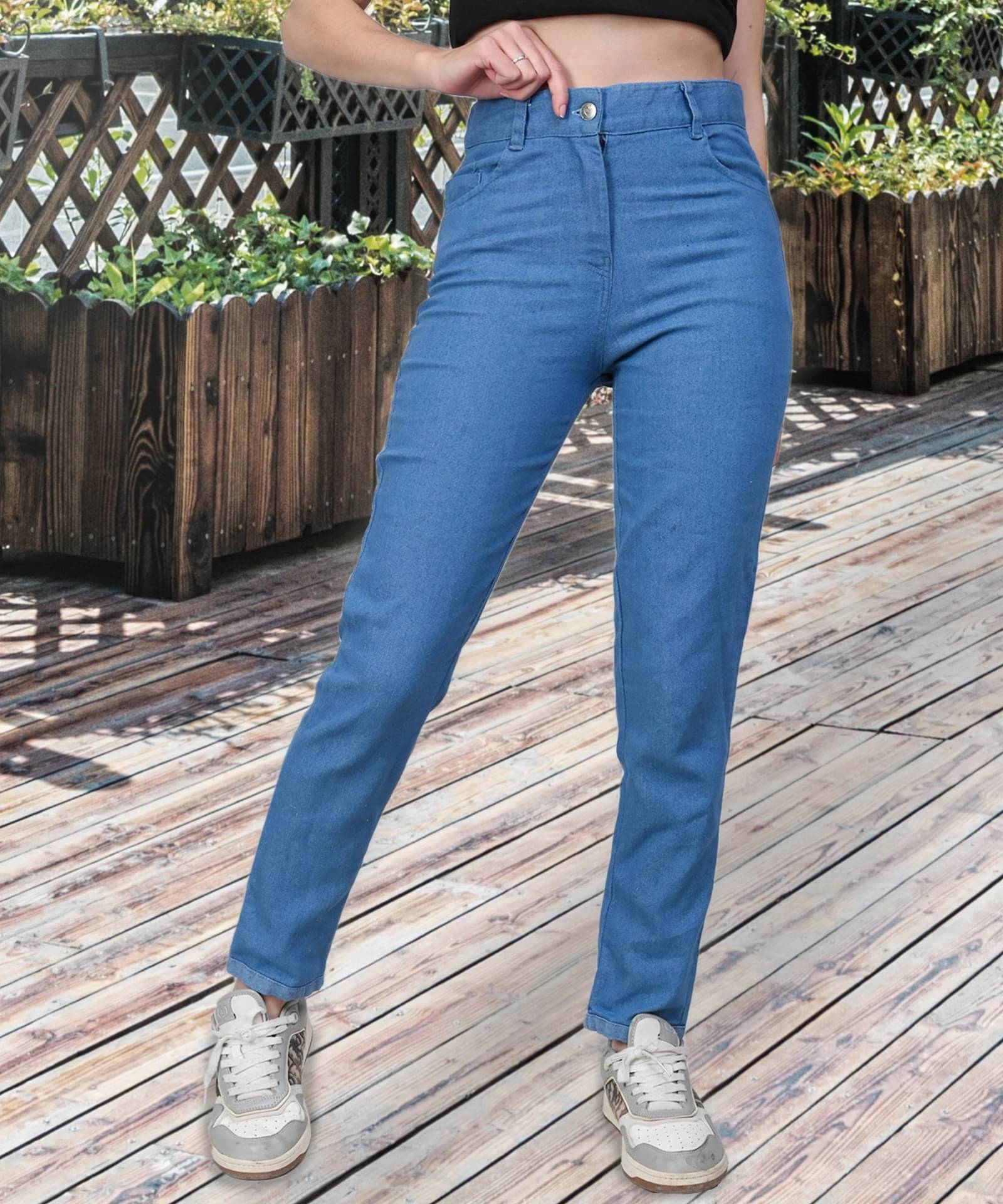     			NEUNK Women's Relaxed Fit Mid-Rise Jeans ( Black )