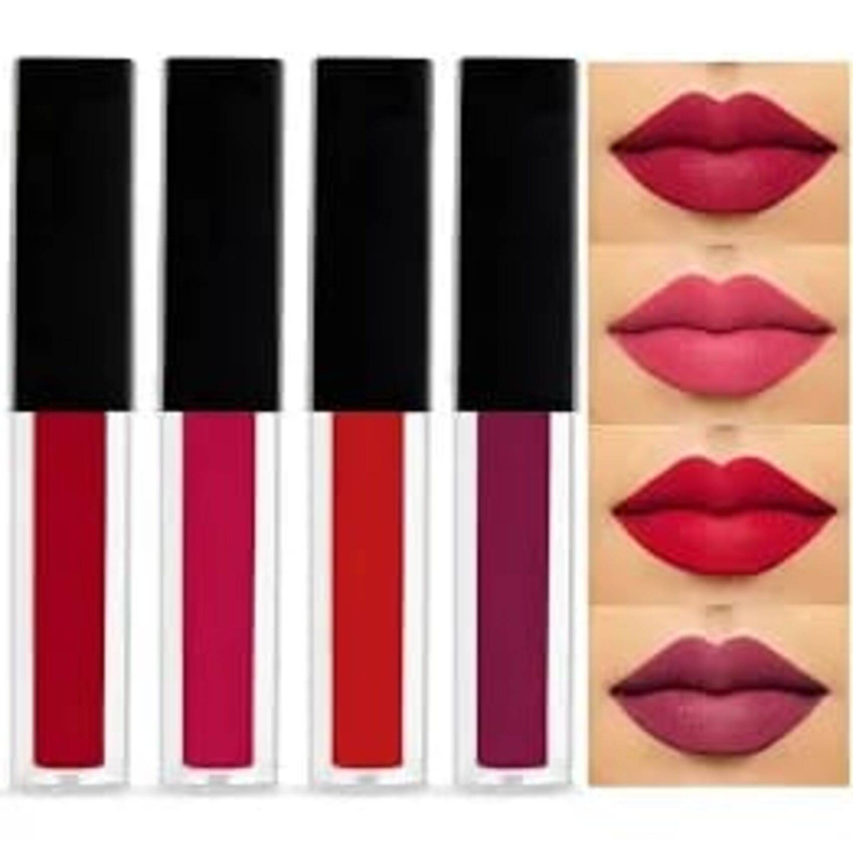     			NattyU Multi Matte Long Lasting Liquid Lipstick ( Pack of 4 )
