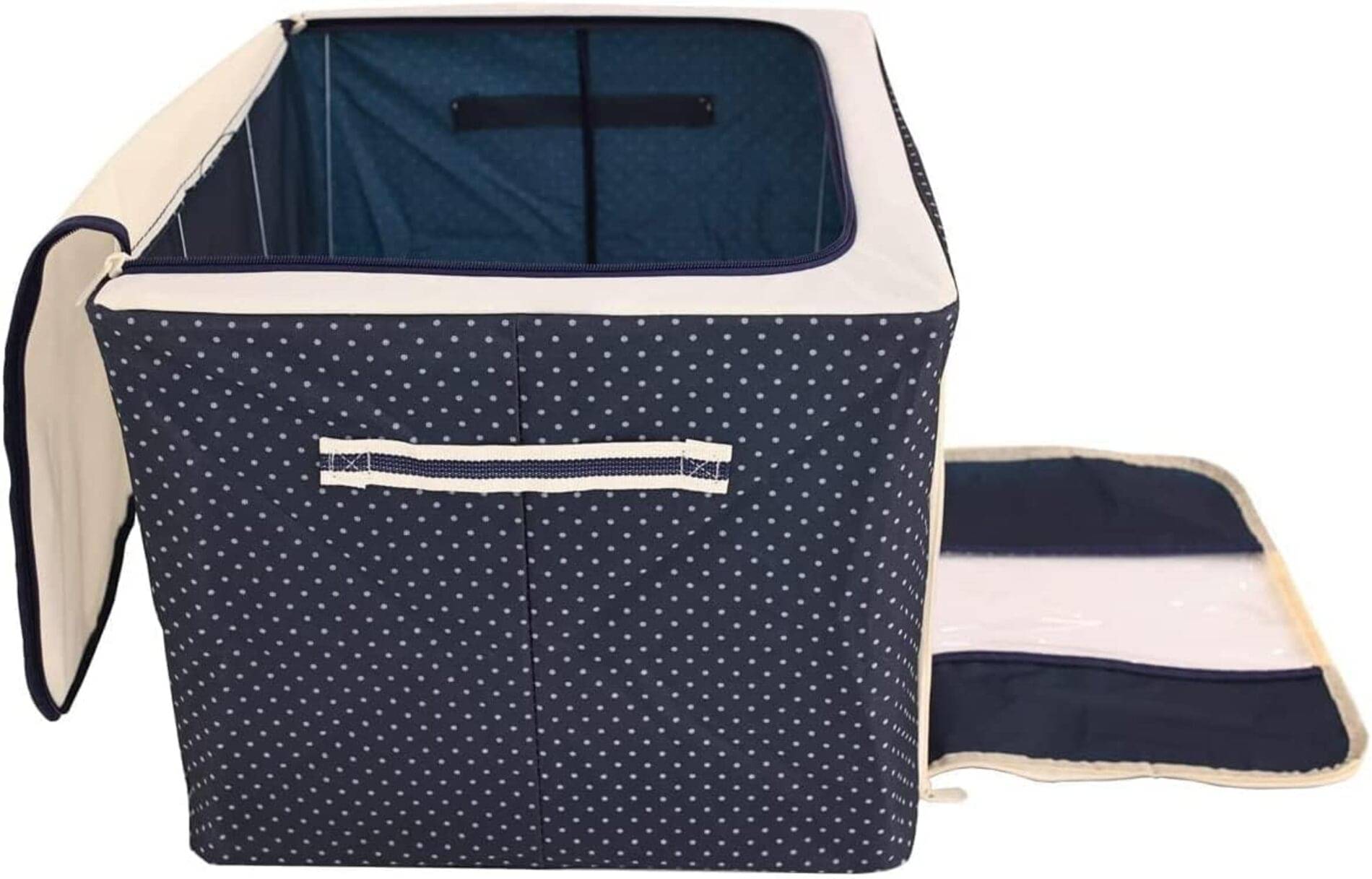 Organisers Storage Box for Clothes 66 Liter Capacity Wardrobe Organizer for Clothes Storage Foldable Steel Frame with Zipper Clear Window with Handle (66 Ltr - Pack of 1) Organisers Storage Box for Clothes 66 Liter Capacity Wardrobe Organizer for Clothes Storage Foldable Steel Frame with Zipper Clear Window with Handle (66 Ltr - Pack of 1)