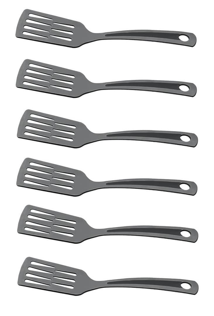 Premium Black Nylon Spatula Set of 6 – Heat Resistant Non-Stick Turner for Flipping, Mixing & Cooking Small Premium Black Nylon Spatula Set of 6 – Heat Resistant Non-Stick Turner for Flipping, Mixing & Cooking Small