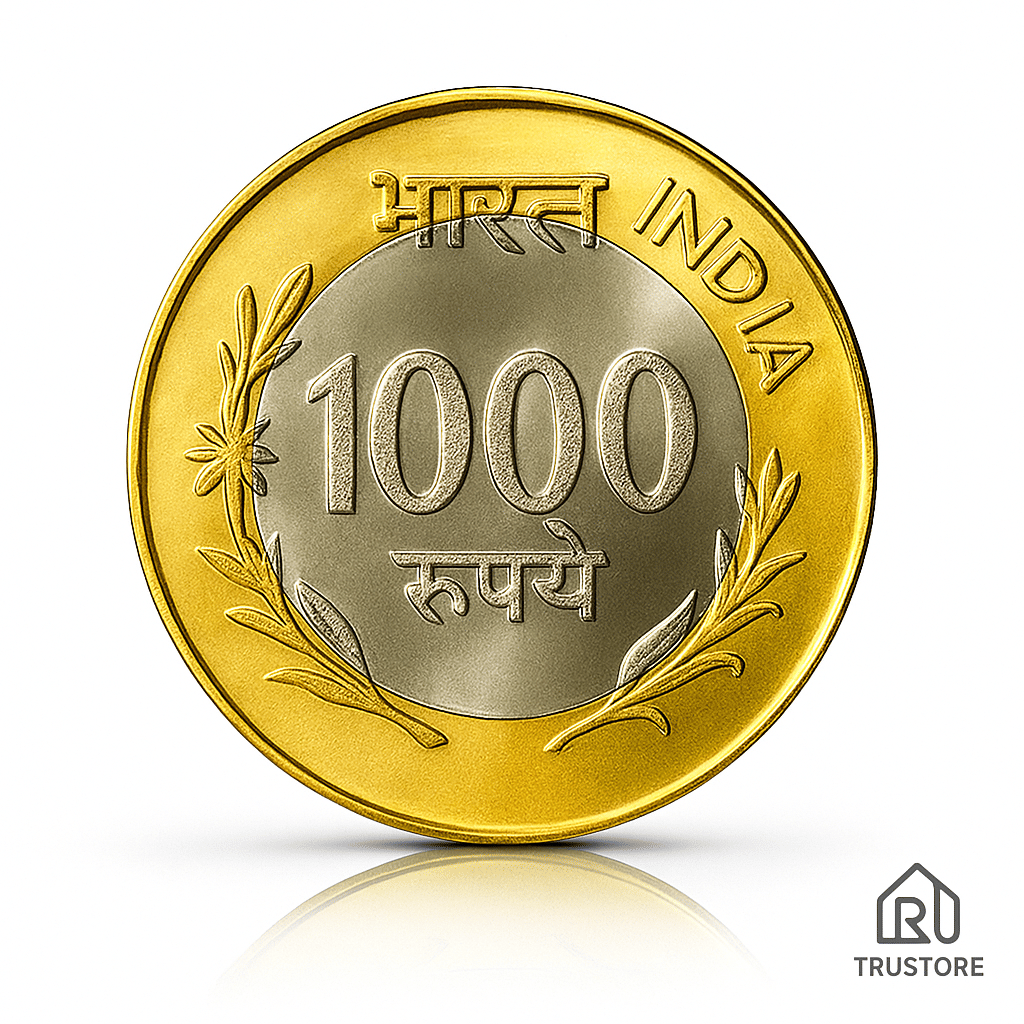     			Rare 1000 Rupees ⭐A Tribute to Mahatma Gandhi⭐ India old Bi-Metallic coin ⭐  | Trustore Exclusive ⭐