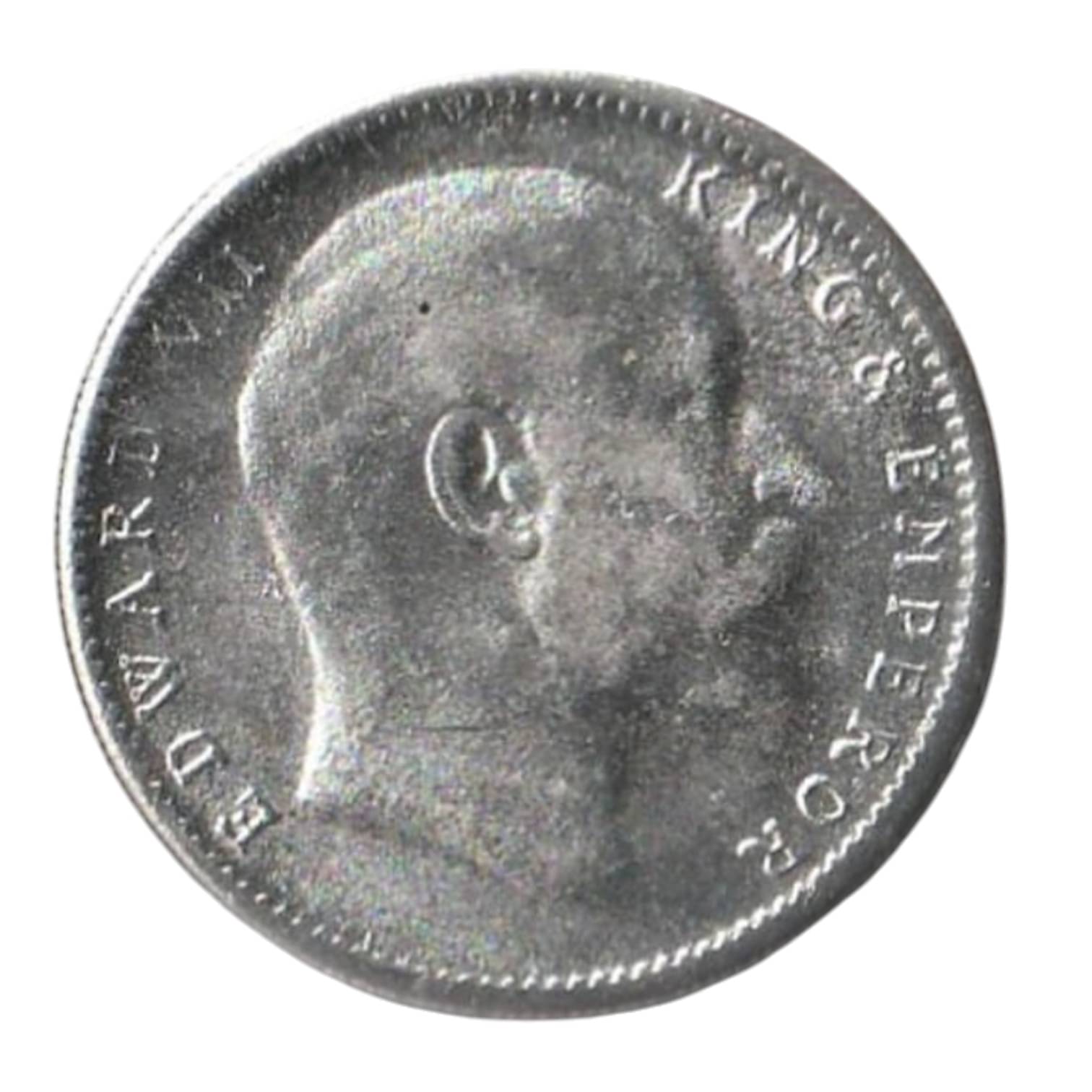 Rare 1910 Edward VII One Rupee Silver Coin – British India Collectible Antique Rare 1910 Edward VII One Rupee Silver Coin – British India Collectible Antique