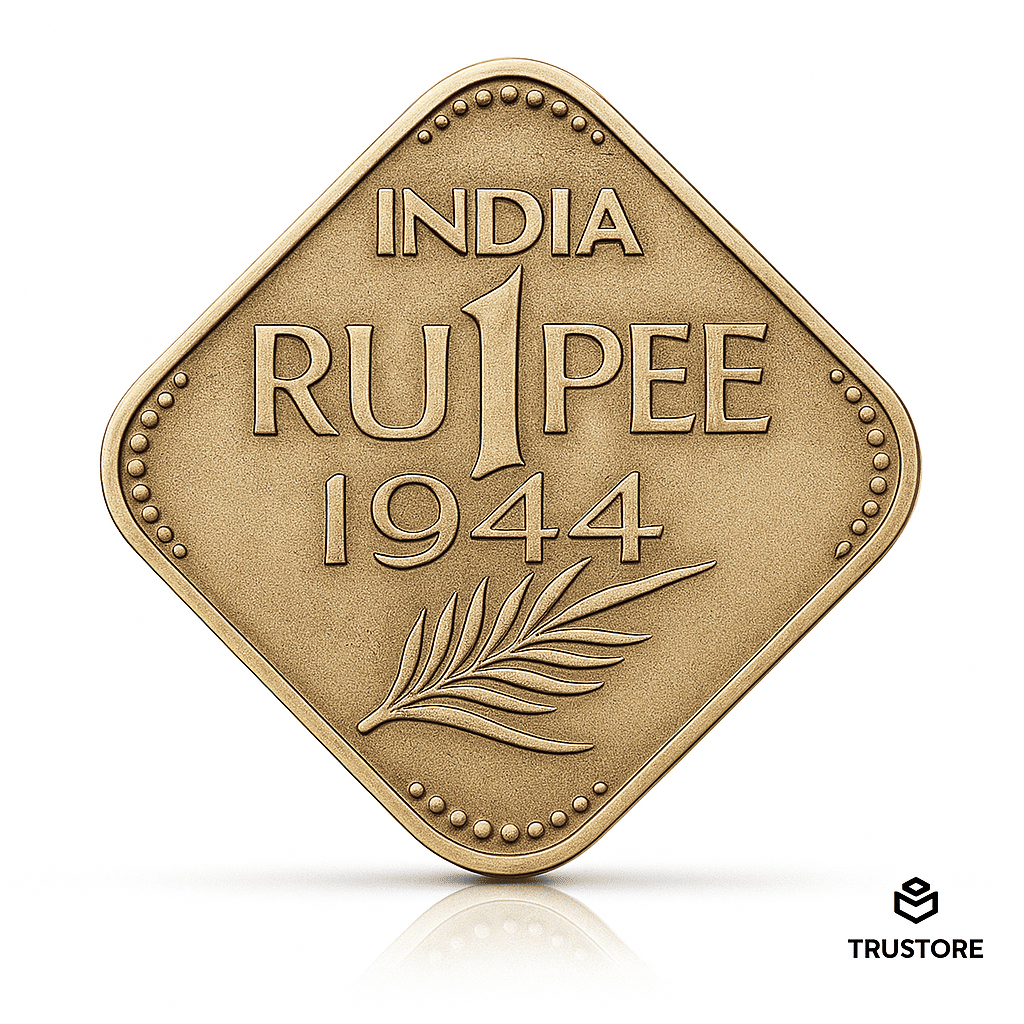 ✨Rare 1944 India 1 Rupee ✨George VI King Emperor, British India Old Coin ⭐ Limited Mintage | Trustore Exclusive ⭐     			✨Rare 1944 India 1 Rupee ✨George VI King Emperor, British India Old Coin ⭐ Limited Mintage | Trustore Exclusive ⭐