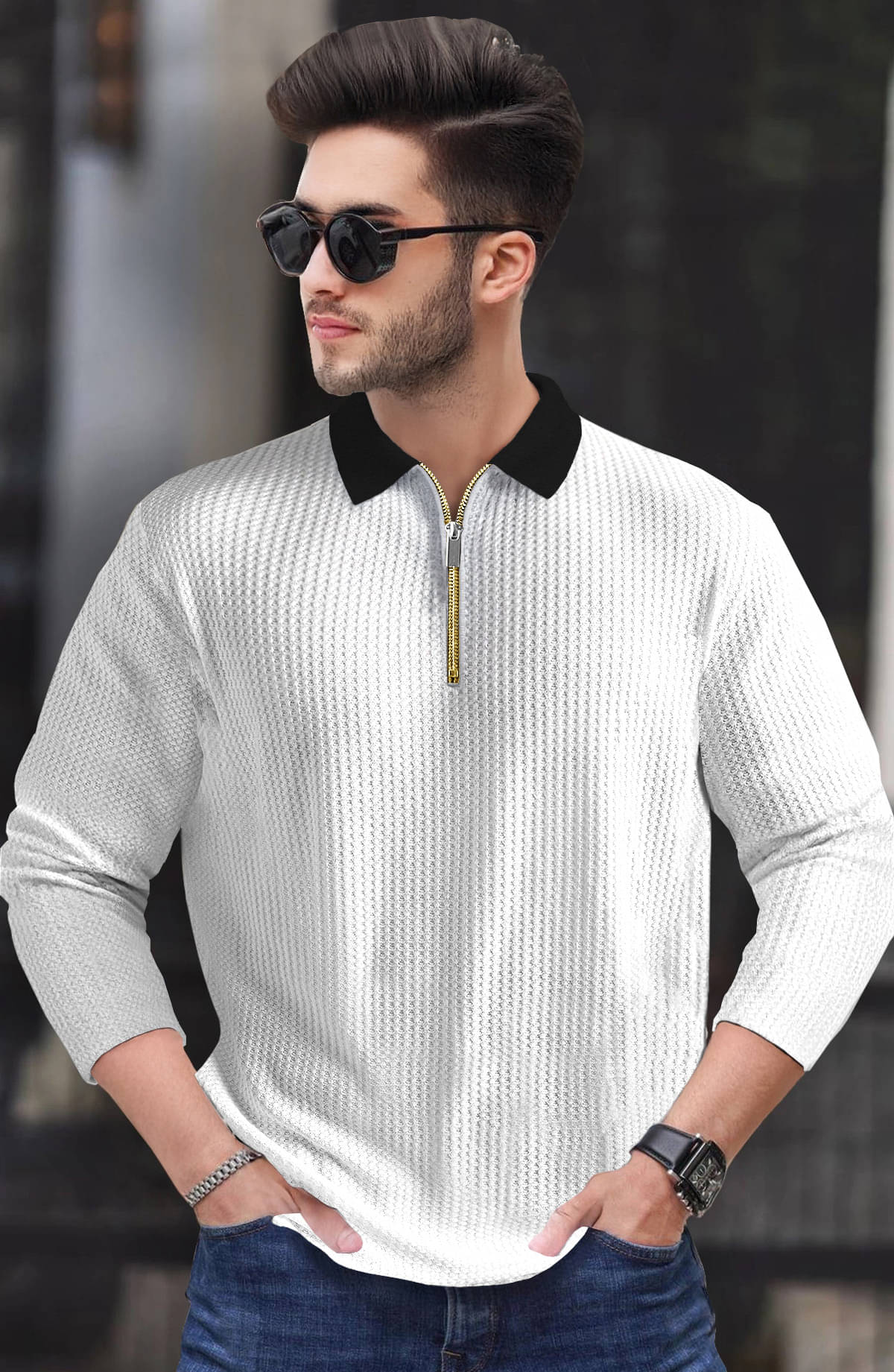 Tripr Men Cotton Blend Regular Fit Striped Polo T Shirt ( Multicolor6 ) Tripr Men Cotton Blend Regular Fit Striped Polo T Shirt ( Multicolor6 )