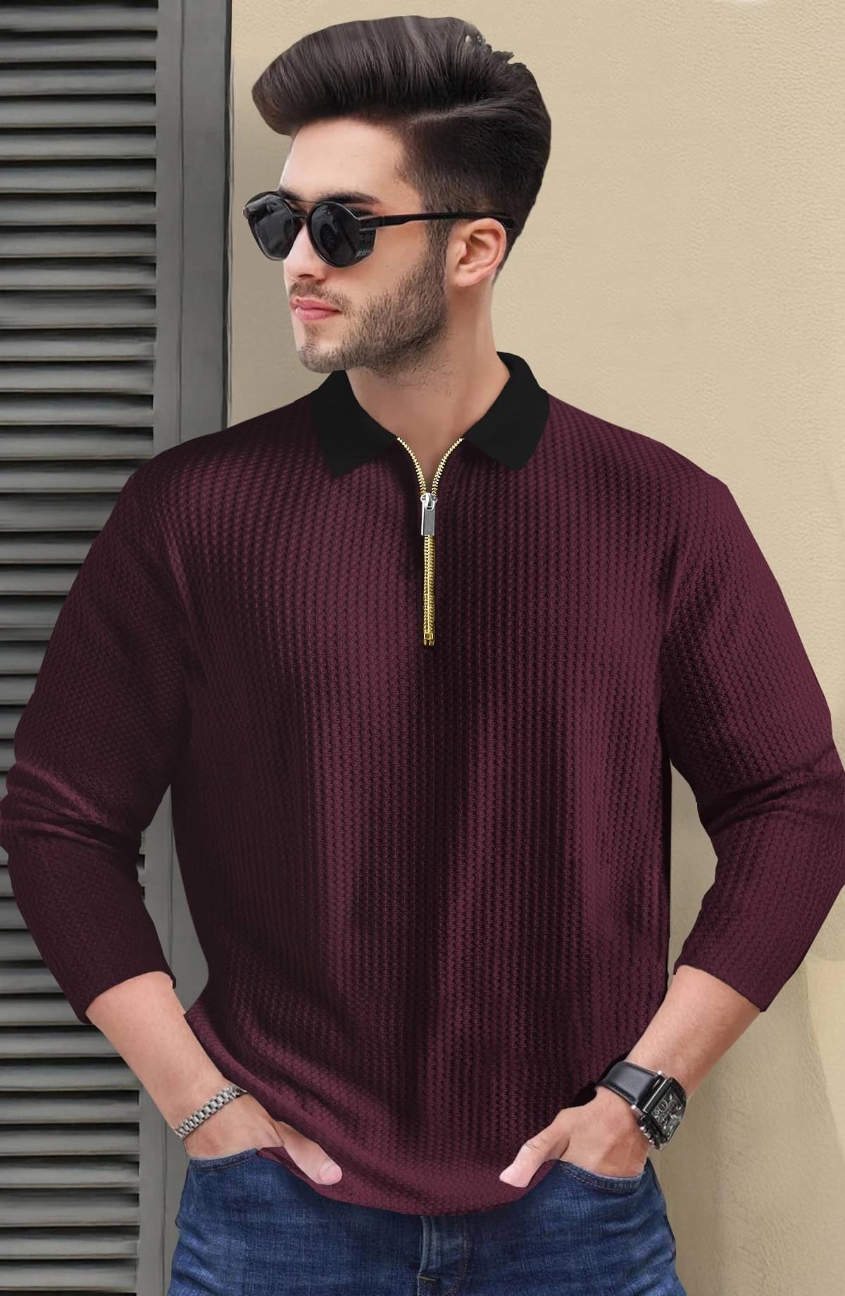 Tripr Men Cotton Blend Regular Fit Striped Polo T Shirt ( Multicolor3 ) Tripr Men Cotton Blend Regular Fit Striped Polo T Shirt ( Multicolor3 )
