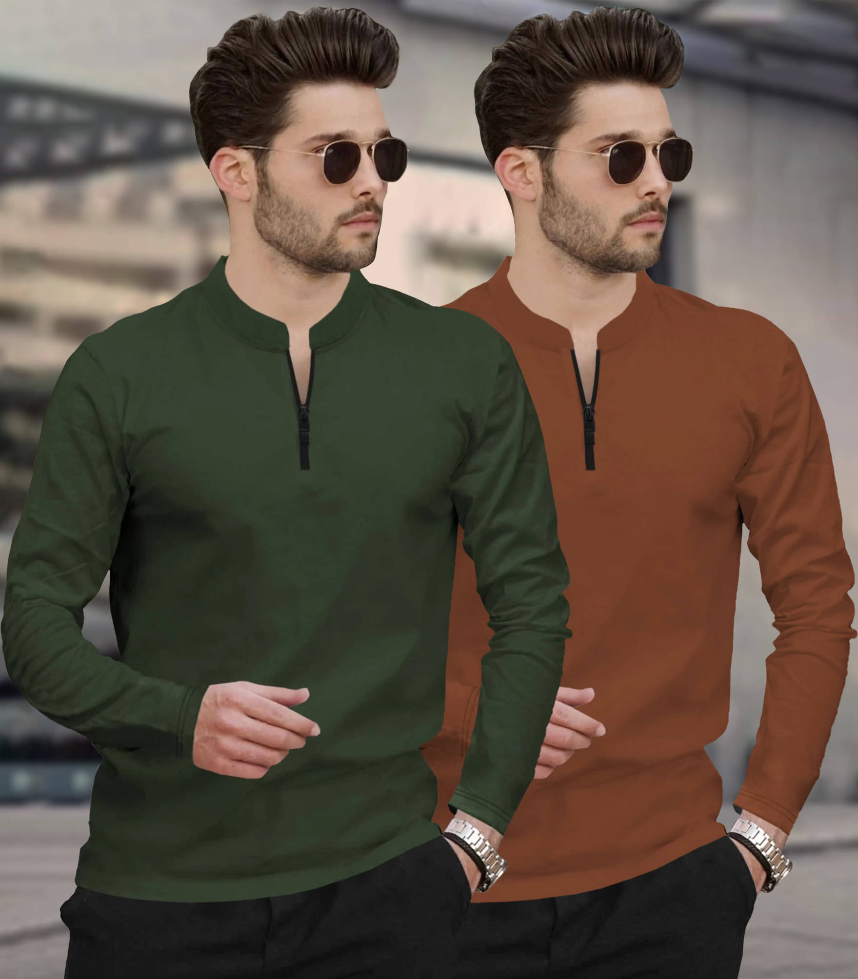     			Tripr Men Cotton Blend Regular Fit Solid T-Shirt ( Multicolor3 )