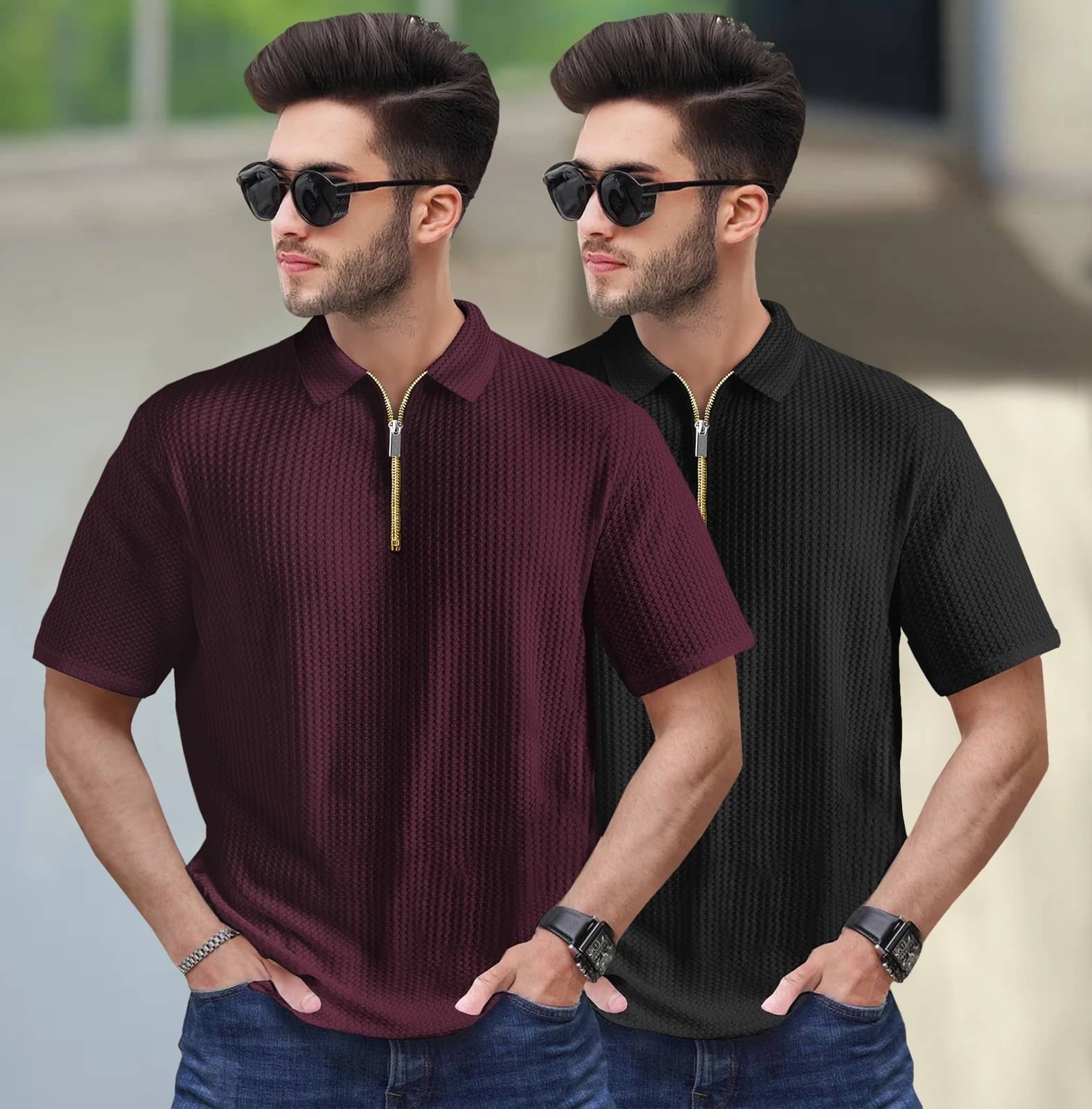 Tripr Men Cotton Blend Regular Fit Striped Polo T Shirt ( Multicolor4 ) Tripr Men Cotton Blend Regular Fit Striped Polo T Shirt ( Multicolor4 )