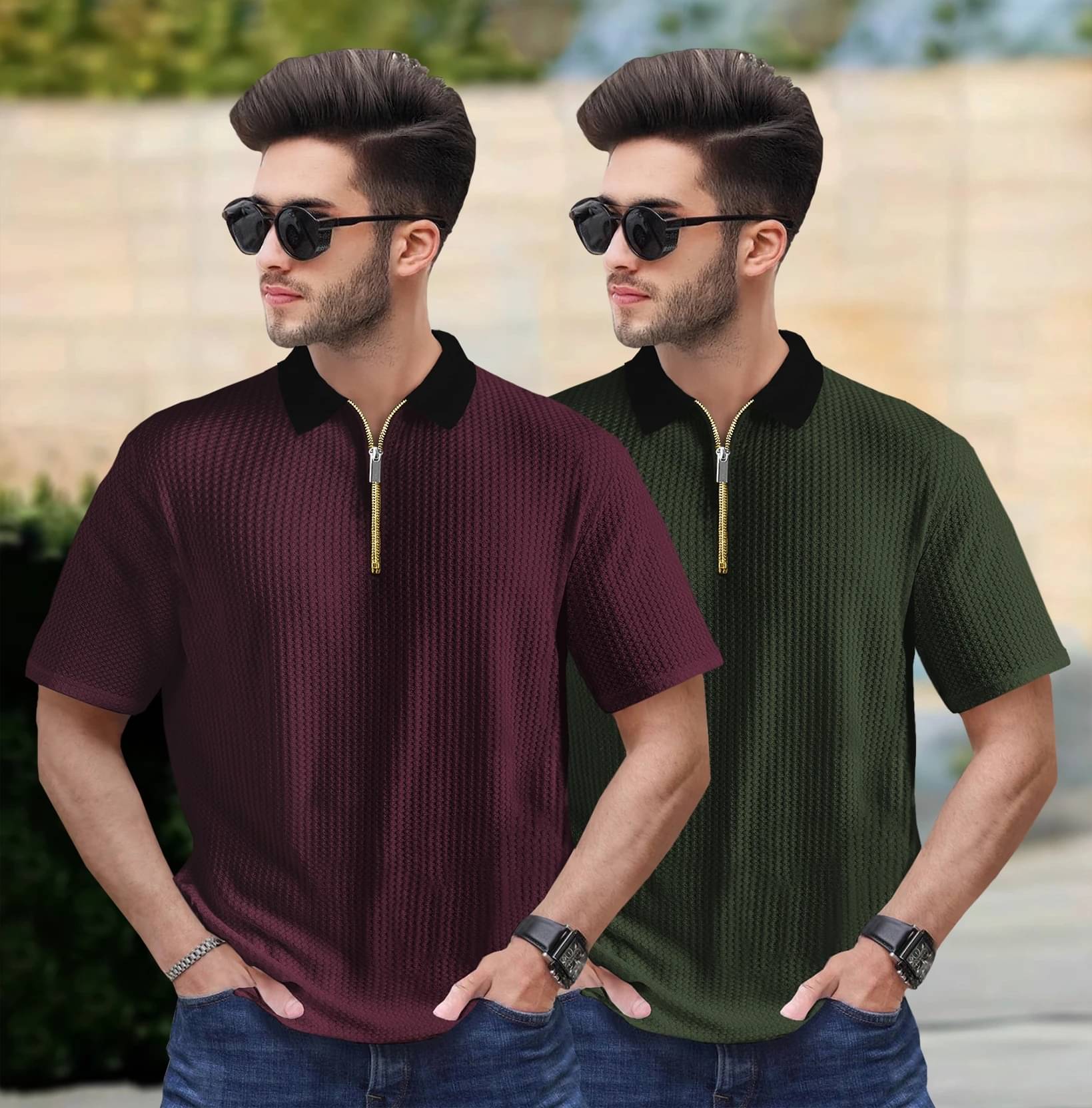 Tripr Men Cotton Blend Regular Fit Striped Polo T Shirt ( Multicolor3 ) Tripr Men Cotton Blend Regular Fit Striped Polo T Shirt ( Multicolor3 )