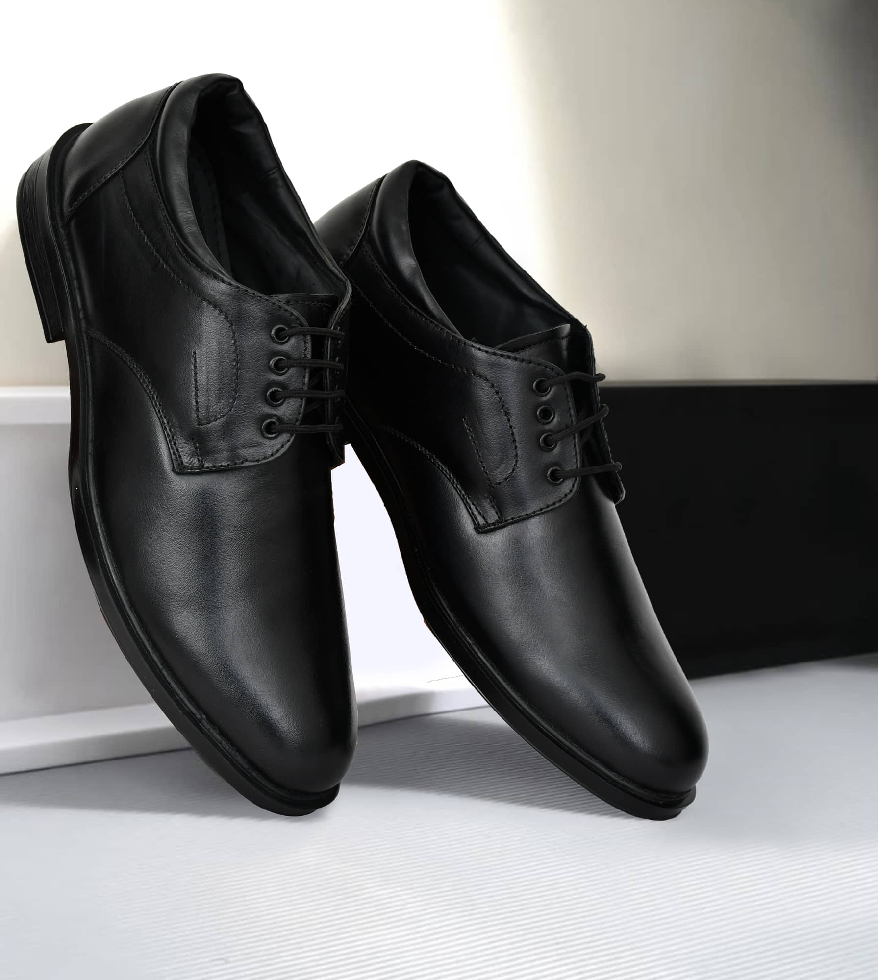 VATELIO Black Men's Derby Formal Shoes - Formal Shoes | Buy online on ZillyBuy