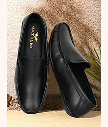 VATELIO Premium Leather Loafers Shoes Black Men's Slip-on Shoes