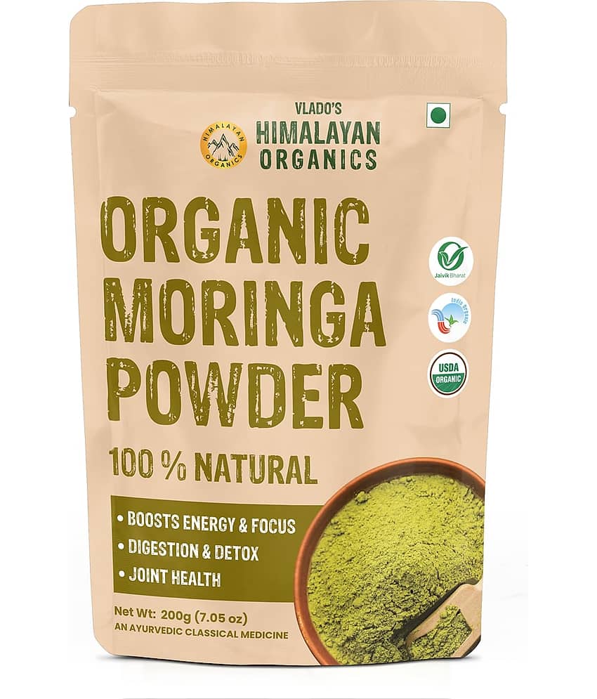Vlado's Himalayan Organics Moringa Powder 200g Organic Superfood Drumstick Leaf Powder
