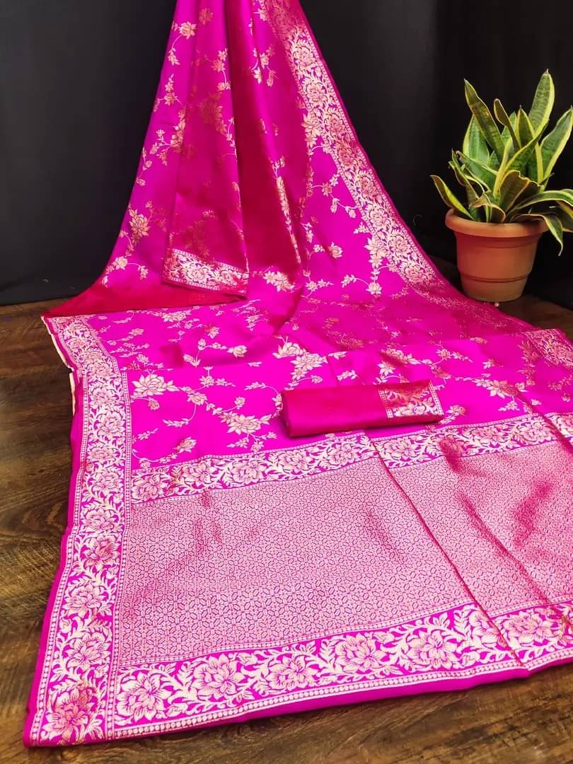 fab woven Art Silk Woven Design Kanjeevaram Sarees With Unstitched Blouse Piece ( Rani ) fab woven Art Silk Woven Design Kanjeevaram Sarees With Unstitched Blouse Piece ( Rani )