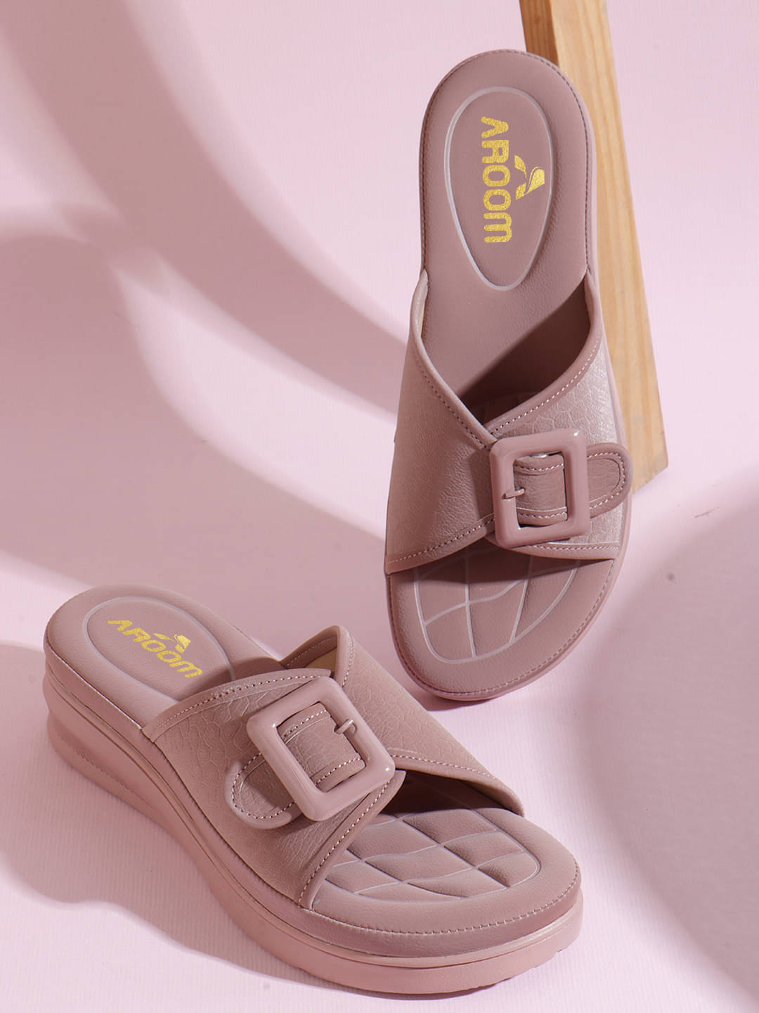     			Aroom Purple Women's Sandal Heels