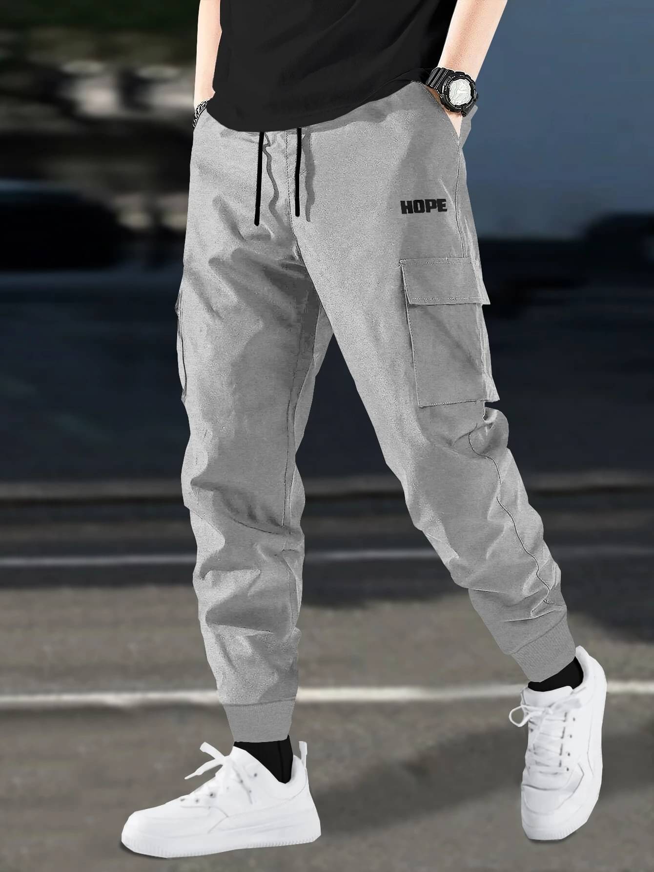     			BLIVE Regular Flat Men's Joggers - Grey ( Pack of 1 )