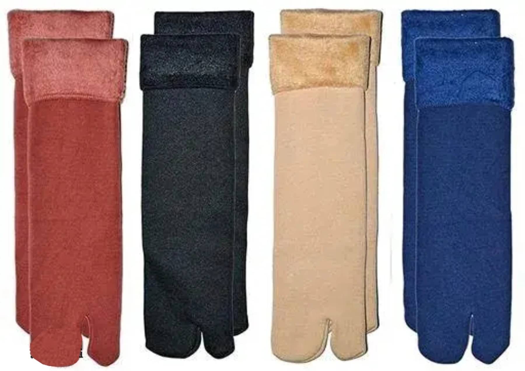 BlackRod Pack of 4 Women's Fleece Ankle Length Socks ( Multicolor ) BlackRod Pack of 4 Women's Fleece Ankle Length Socks ( Multicolor )