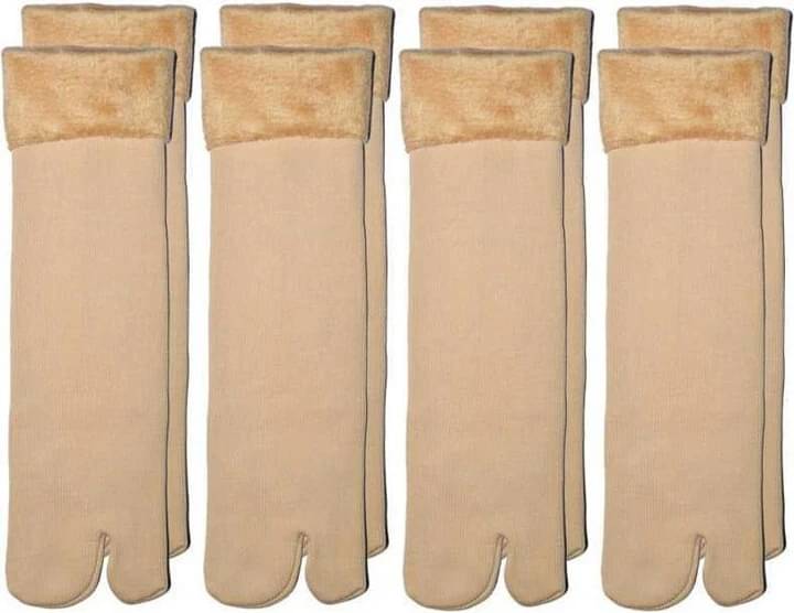    			BlackRod Pack of 4 Women's Woollen Ankle Length Socks ( Beige )