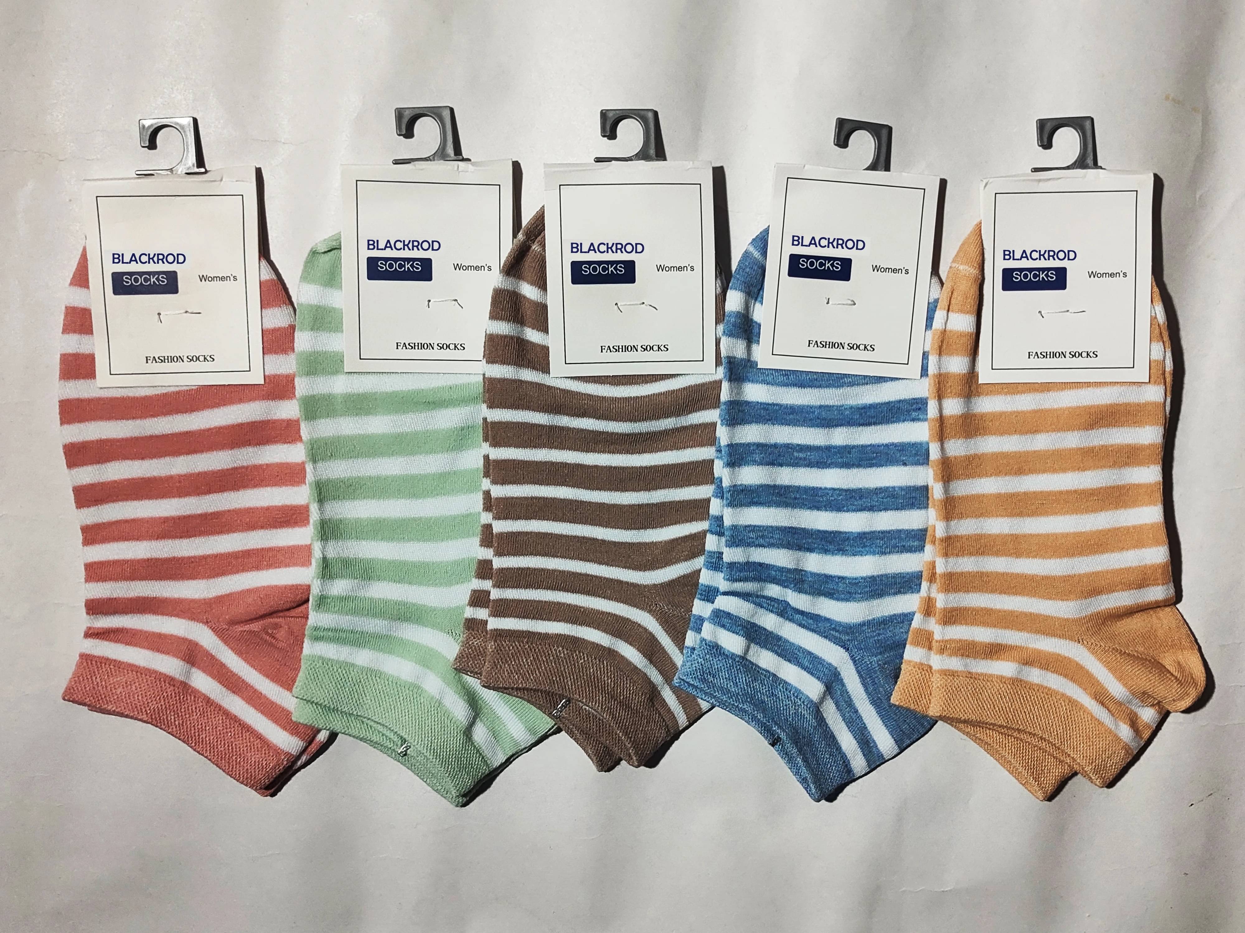 BlackRod Pack of 5 Women's Cotton Blend Ankle Length Socks ( Multicolor ) BlackRod Pack of 5 Women's Cotton Blend Ankle Length Socks ( Multicolor )