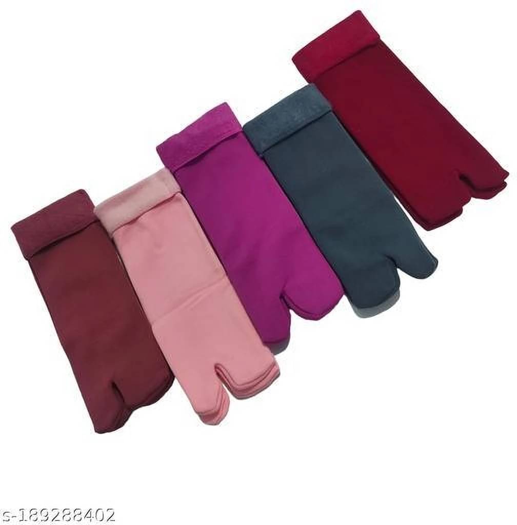     			BlackRod Pack of 5 Women's Woollen Ankle Length Socks ( Multicolor )