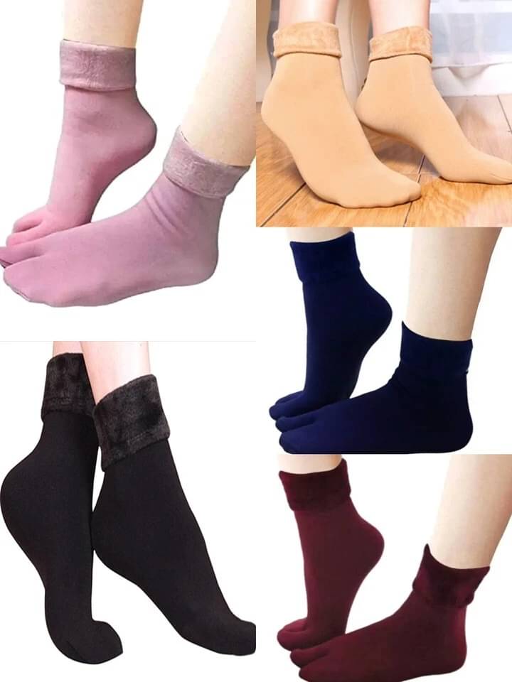 BlackRod Pack of 5 Women's Woollen Ankle Length Socks ( Multicolor ) BlackRod Pack of 5 Women's Woollen Ankle Length Socks ( Multicolor )