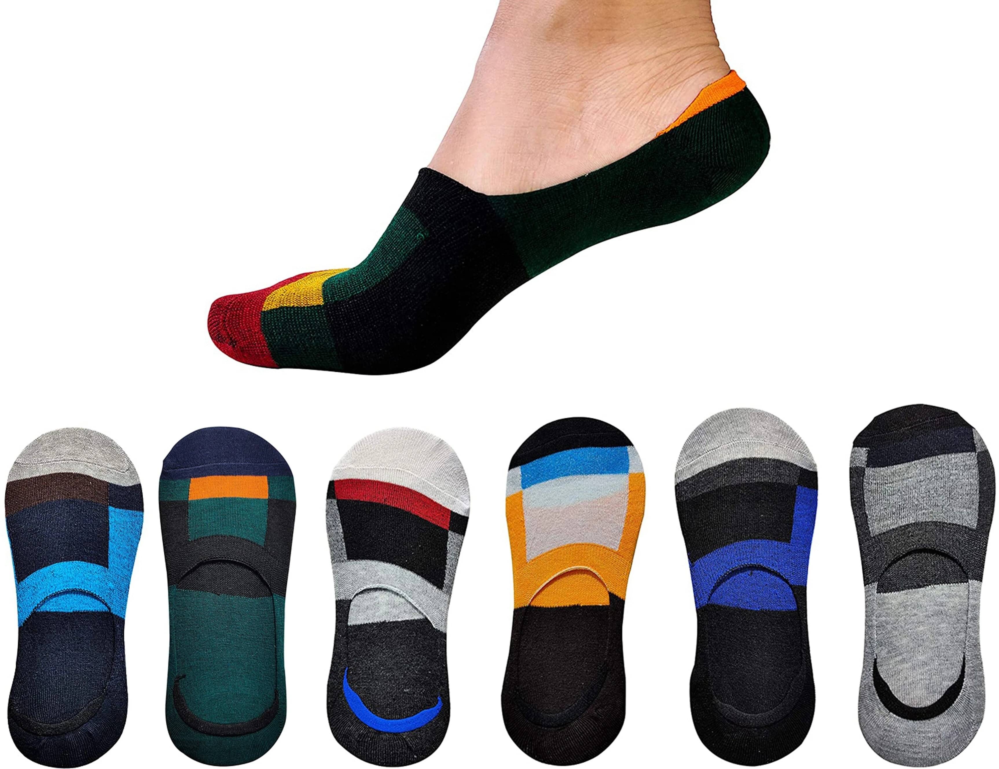     			BlackRod Pack of 6 Unisex Cotton Blend Footies ( Multicolor )