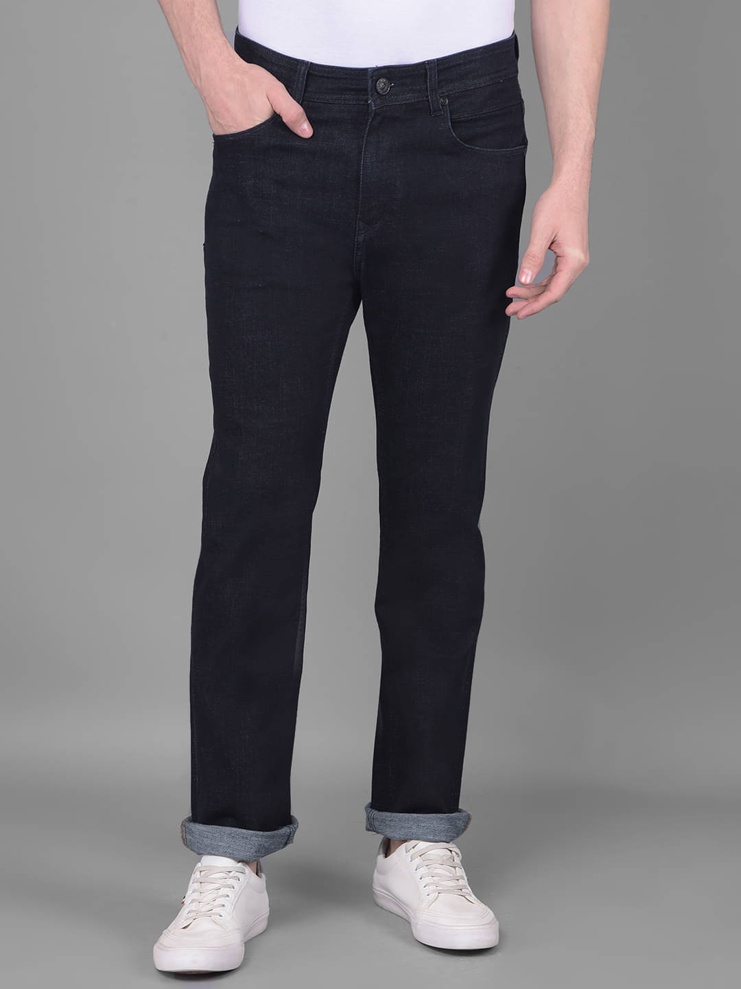     			Canary London Regular Fit Washed Men's Jeans - Dark Blue ( Pack of 1 )