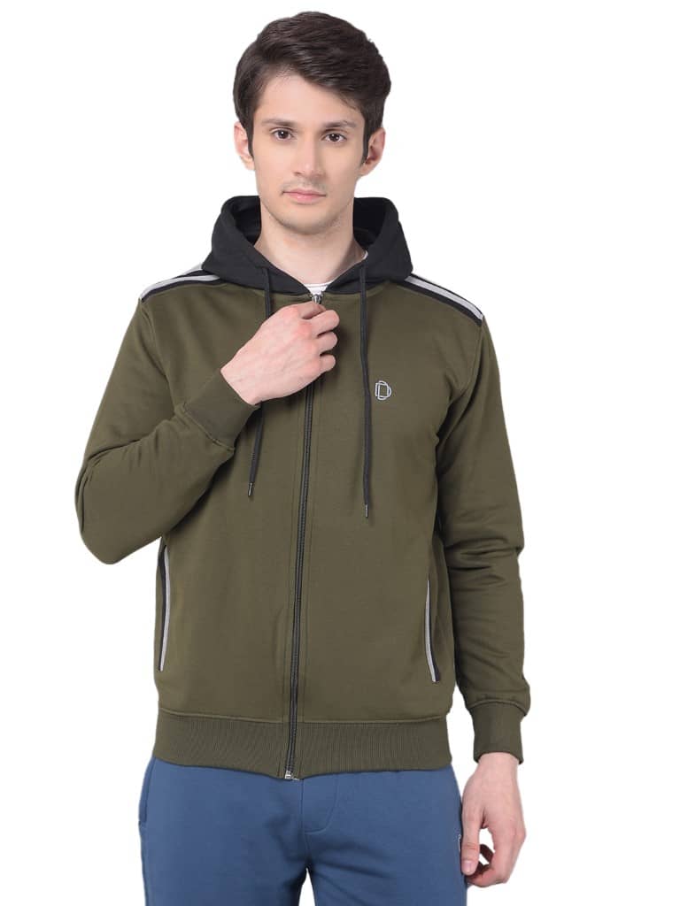 Dollar Cotton Hooded Men's Sweatshirt - Green ( Pack of 1 )