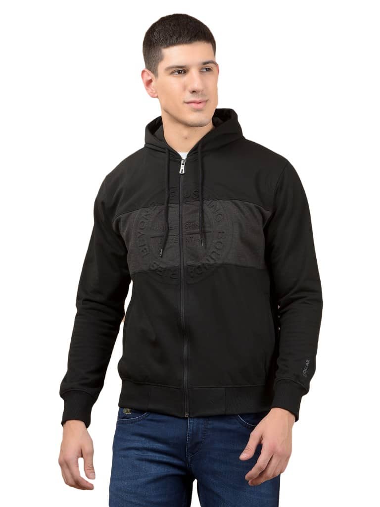 Dollar Cotton Hooded Men's Sweatshirt - Black ( Pack of 1 )