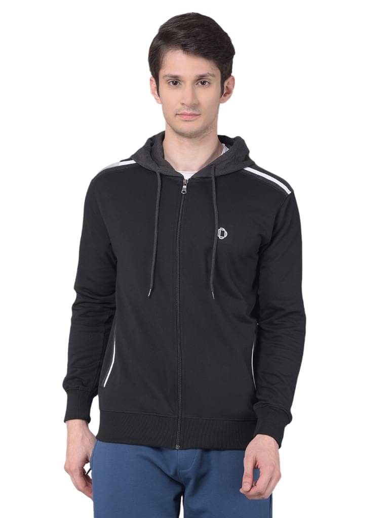     			Dollar Cotton Hooded Men's Sweatshirt - Black ( Pack of 1 )