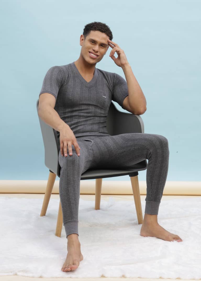 Dollar Ultra Pack of 1 Cotton Blend Thermal Sets For Men's ( Grey )