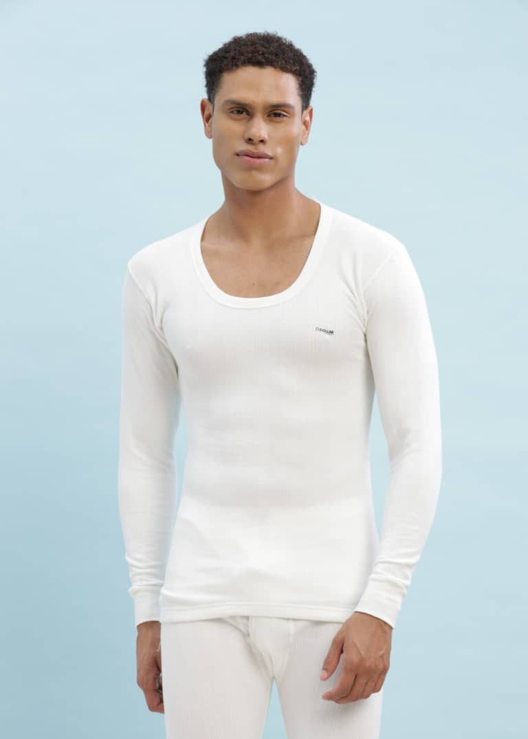 Dollar Ultra Pack of 1 Cotton Blend Thermal Tops For Men's ( Off-White )