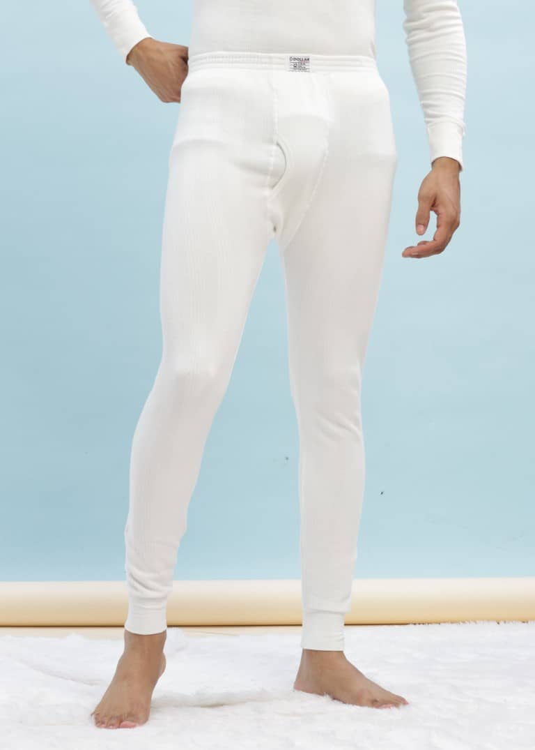 Dollar Ultra Pack of 1 Cotton Blend Thermal Bottoms For Men's ( Off-White )