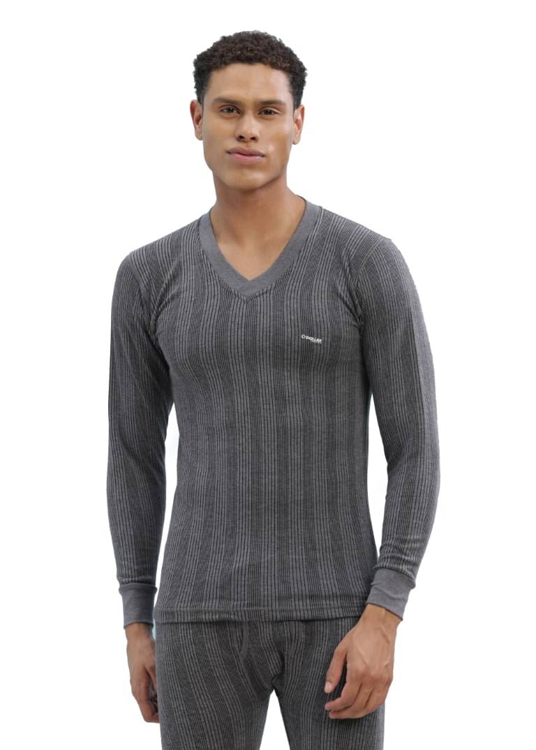     			Dollar Ultra Pack of 1 Cotton Blend Thermal Tops For Men's ( Grey )