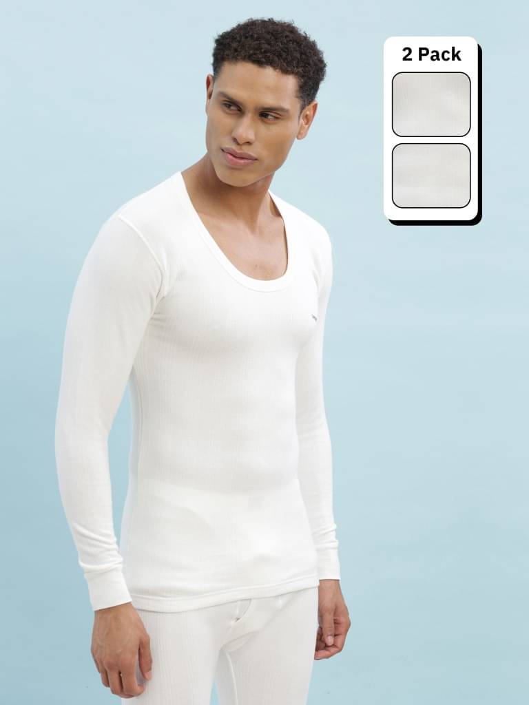 Dollar Ultra Pack of 2 Cotton Blend Thermal Tops For Men's ( Off White ) Dollar Ultra Pack of 2 Cotton Blend Thermal Tops For Men's ( Off White )
