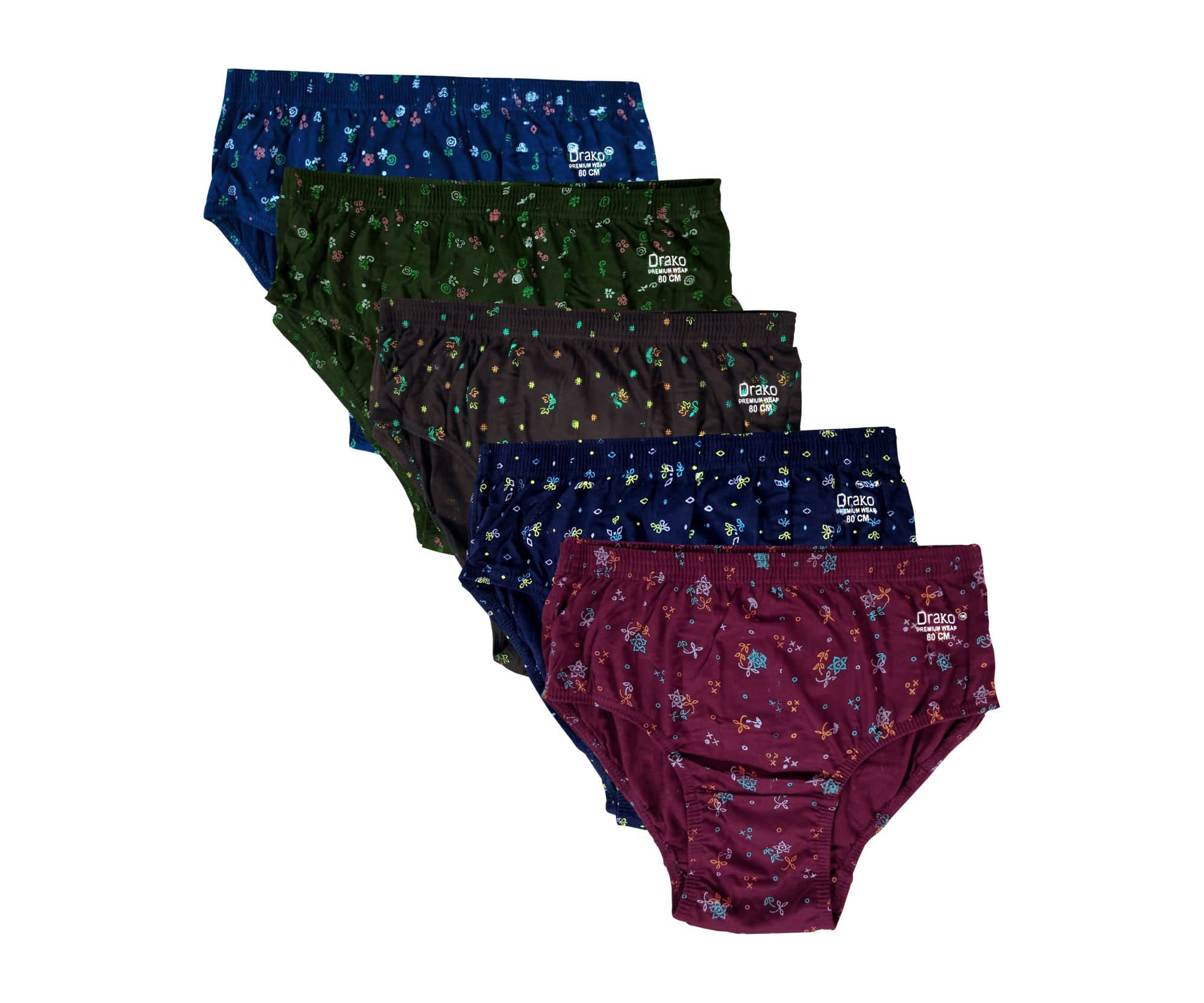 Drako Cotton Briefs ( Multicolor , Pack of 5 )