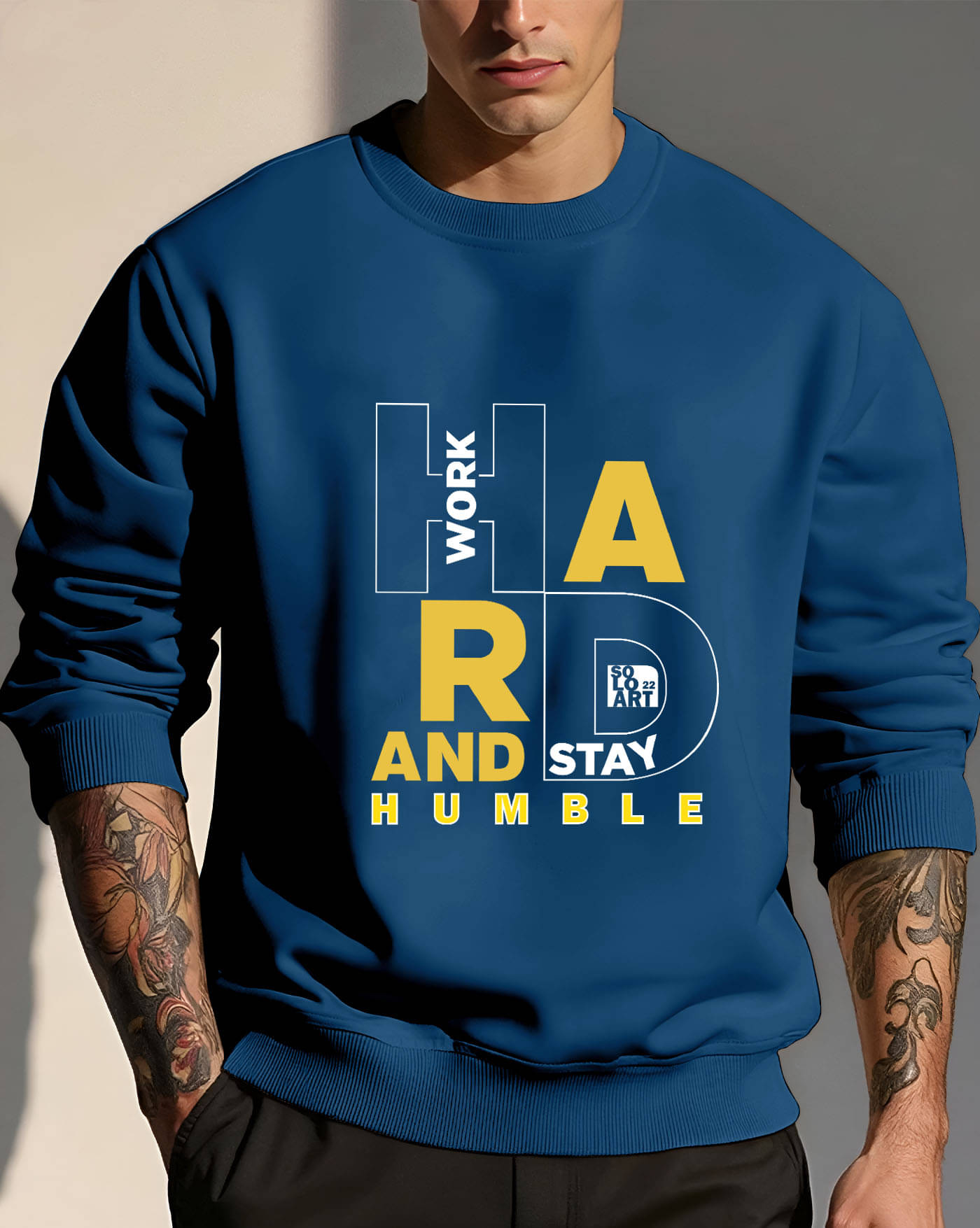     			ENITOR Fleece Round Neck Men's Sweatshirt - Teal Blue ( Pack of 1 )