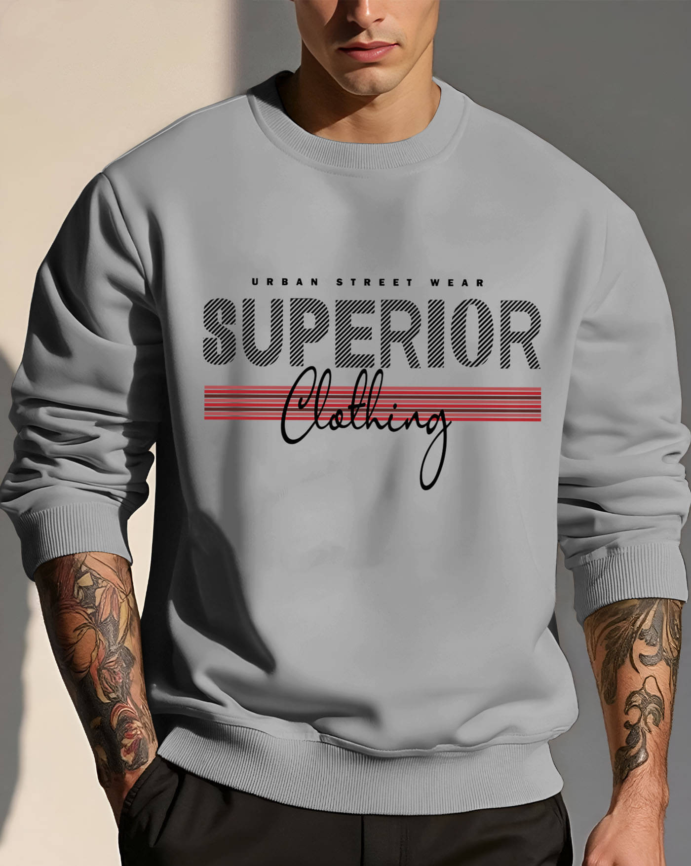 ENITOR Fleece Round Neck Men's Sweatshirt - Grey ( Pack of 1 )     			ENITOR Fleece Round Neck Men's Sweatshirt - Grey ( Pack of 1 )